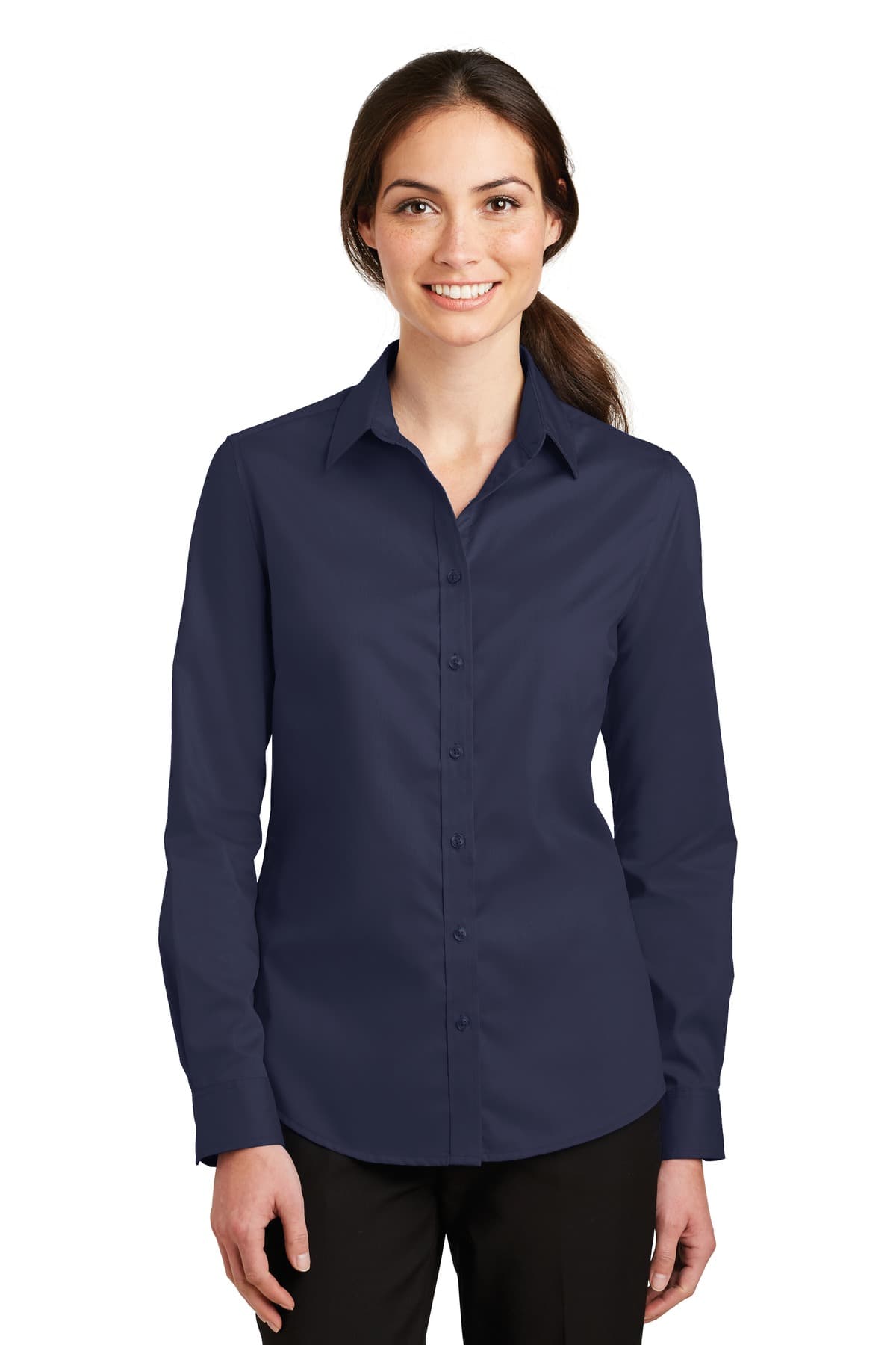 Port Authority ® Women's SuperPro ™ Twill Shirt. L663 thumbnail 4