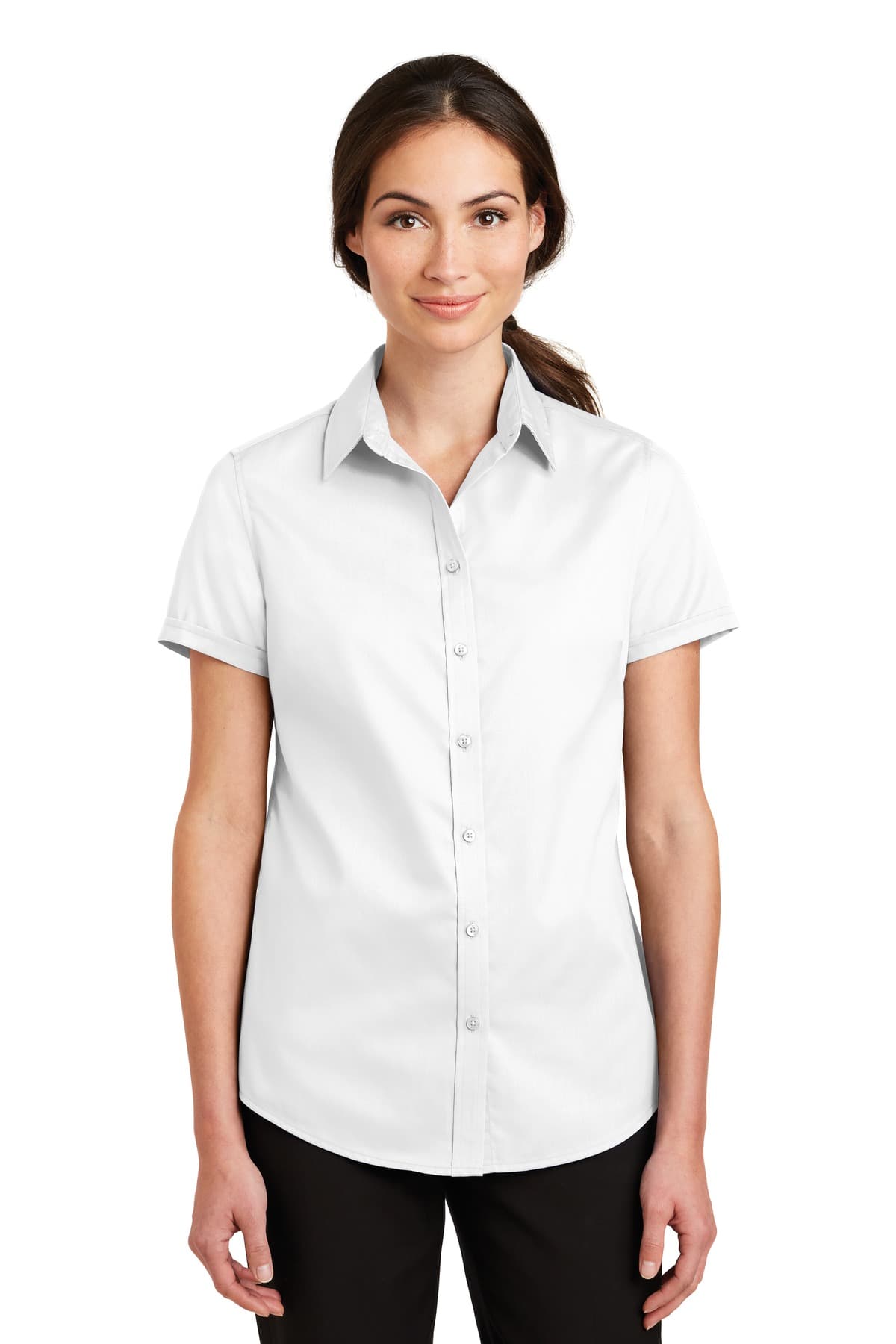 Port Authority ® Women's Short Sleeve SuperPro  Twill Shirt. L664 thumbnail 4