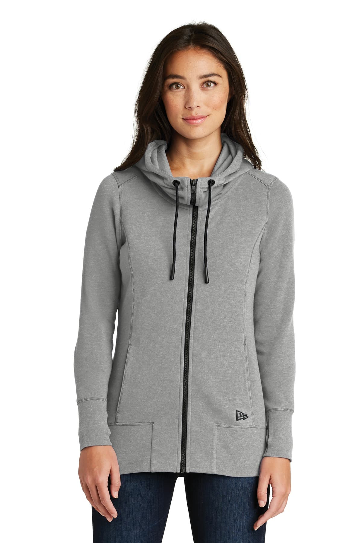 New Era ® Women's Tri-Blend Fleece Full-Zip Hoodie. LNEA511 thumbnail 4