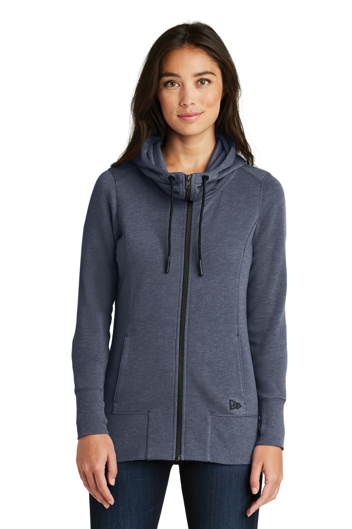 New Era ® Women's Tri-Blend Fleece Full-Zip Hoodie. LNEA511 thumbnail 3