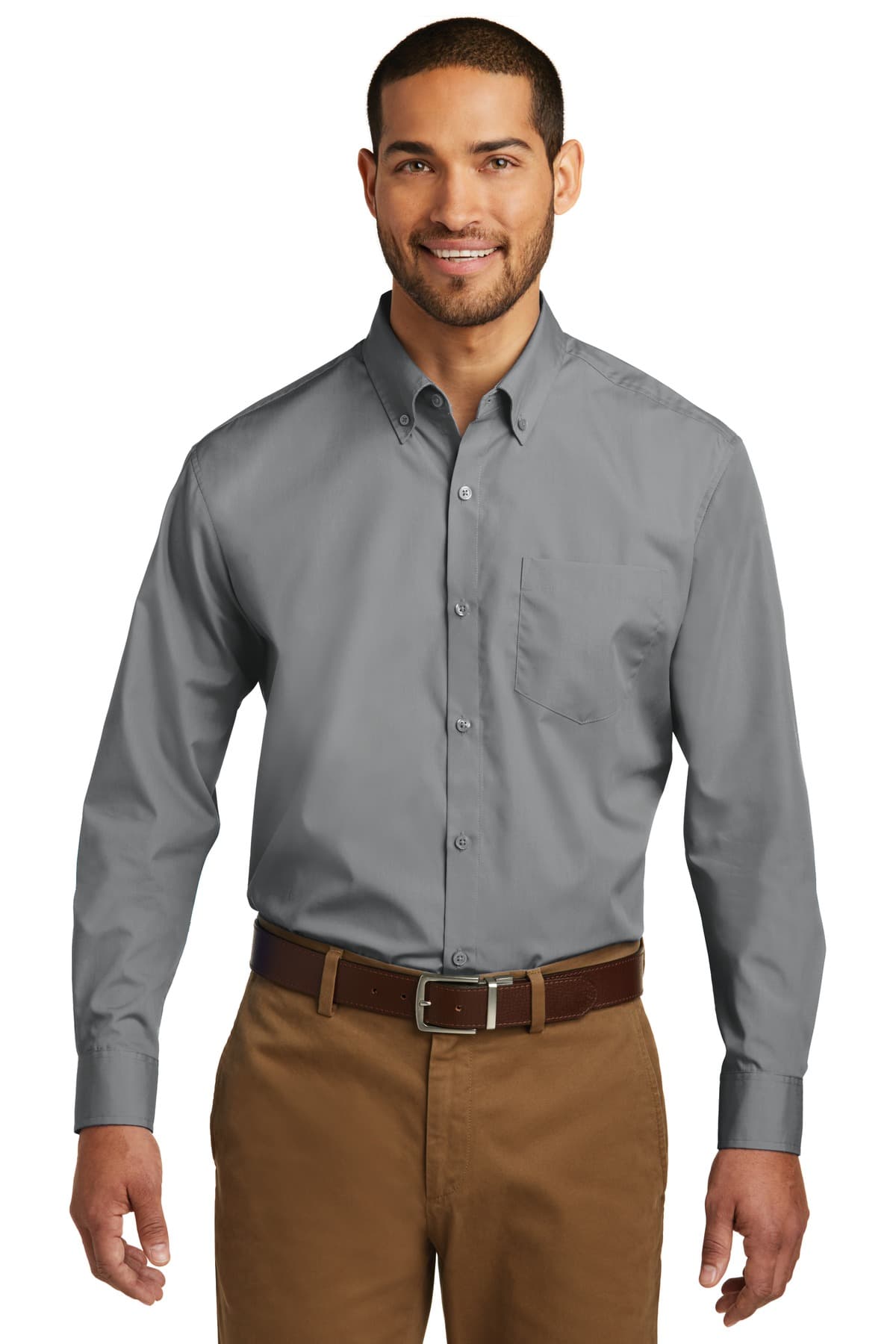 Port Authority ® Long Sleeve Carefree Poplin Shirt. W100 thumbnail 4