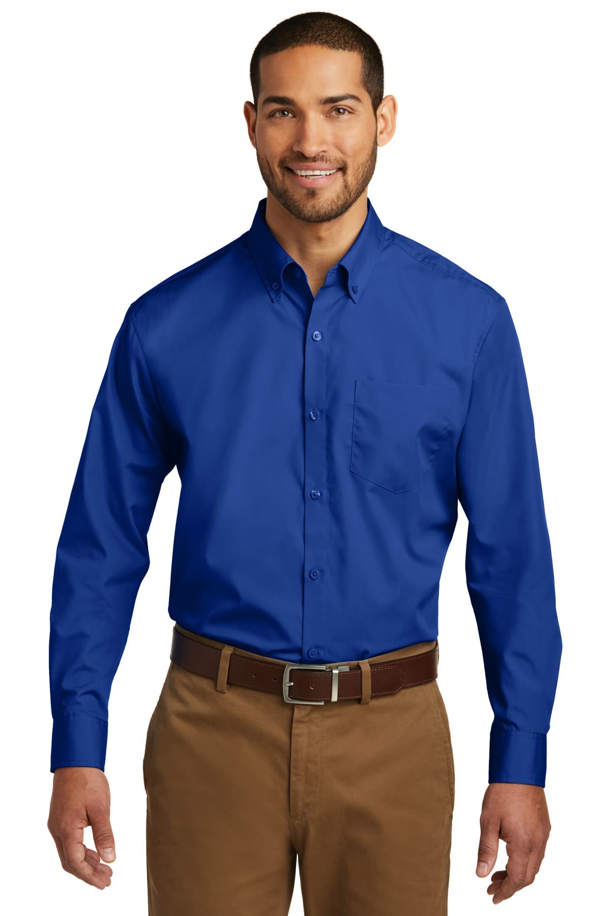 Port Authority ® Long Sleeve Carefree Poplin Shirt. W100 thumbnail 4