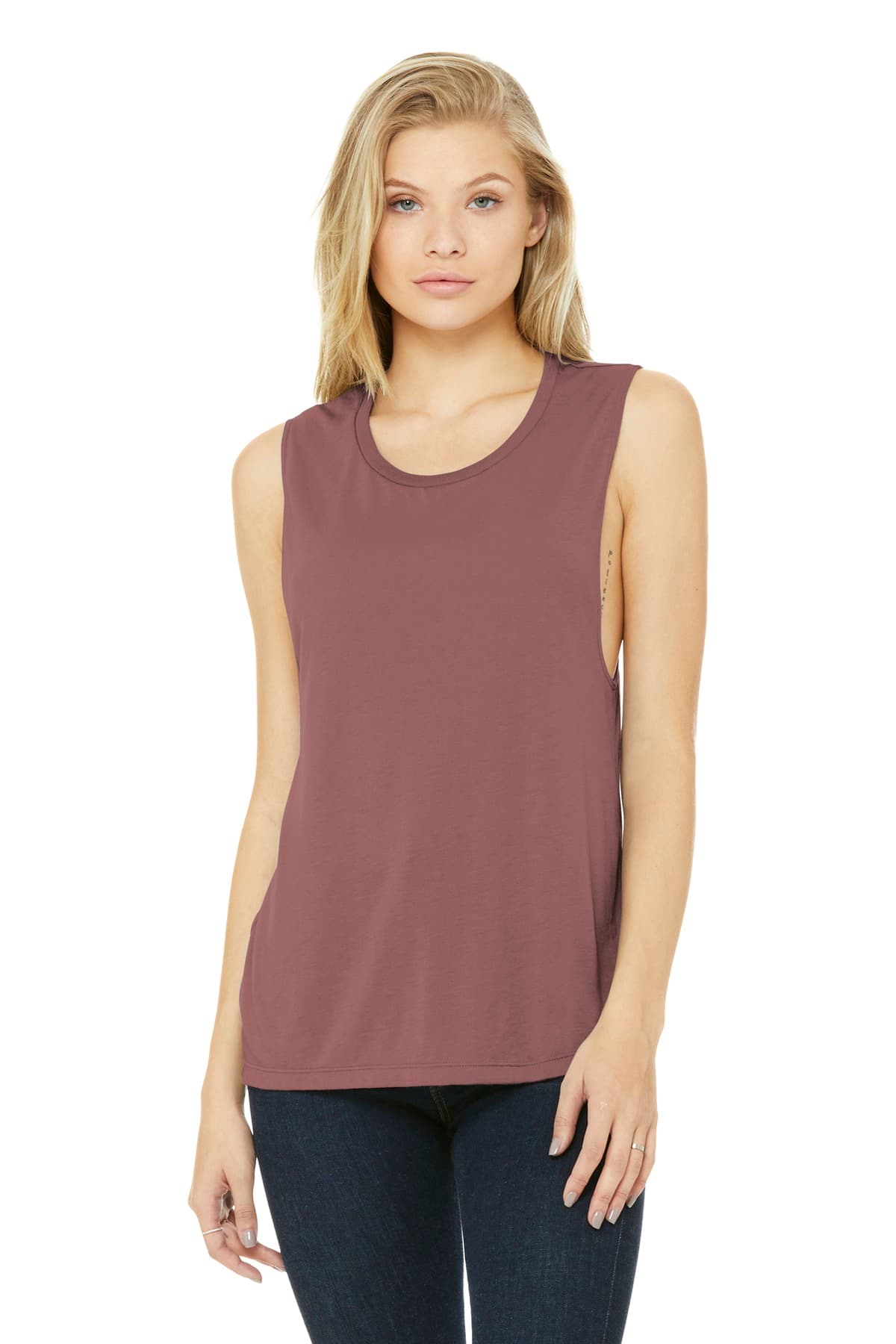 BELLA+CANVAS ® Women's Flowy Scoop Muscle Tank. BC8803 thumbnail 3