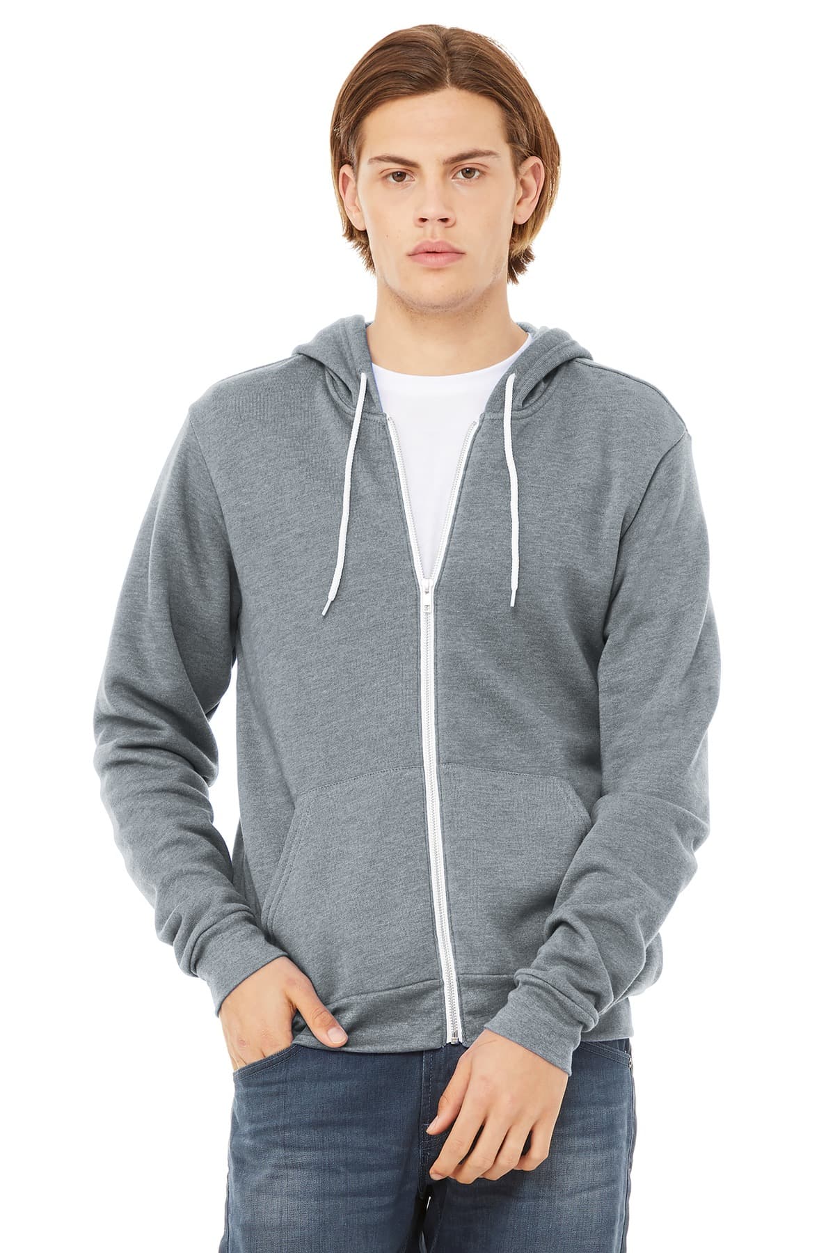 BELLA+CANVAS ® Unisex Sponge Fleece Full-Zip Hoodie. BC3739 thumbnail 3