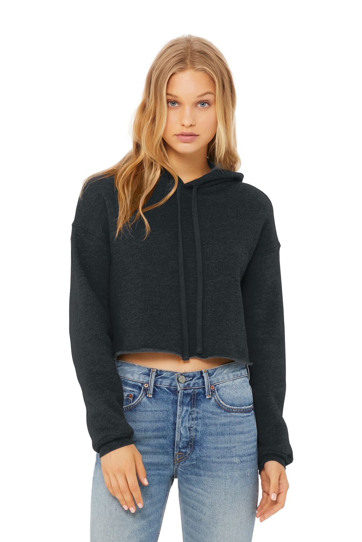 BELLA+CANVAS ® Women's Sponge Fleece Cropped Fleece Hoodie. BC7502 thumbnail 3