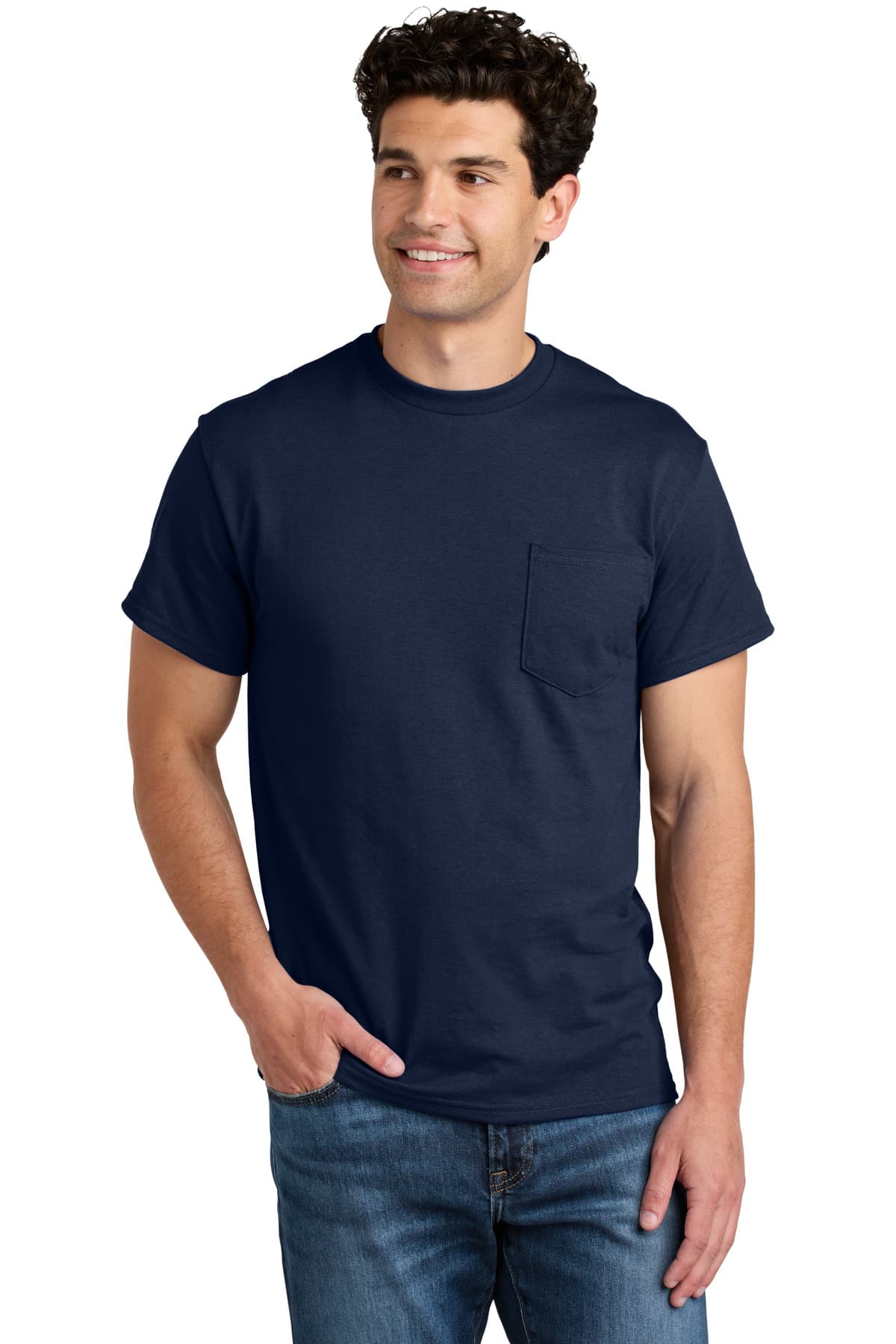Gildan ® - DryBlend ® 50 Cotton/50 Poly Pocket T-Shirt. 8300 thumbnail 4