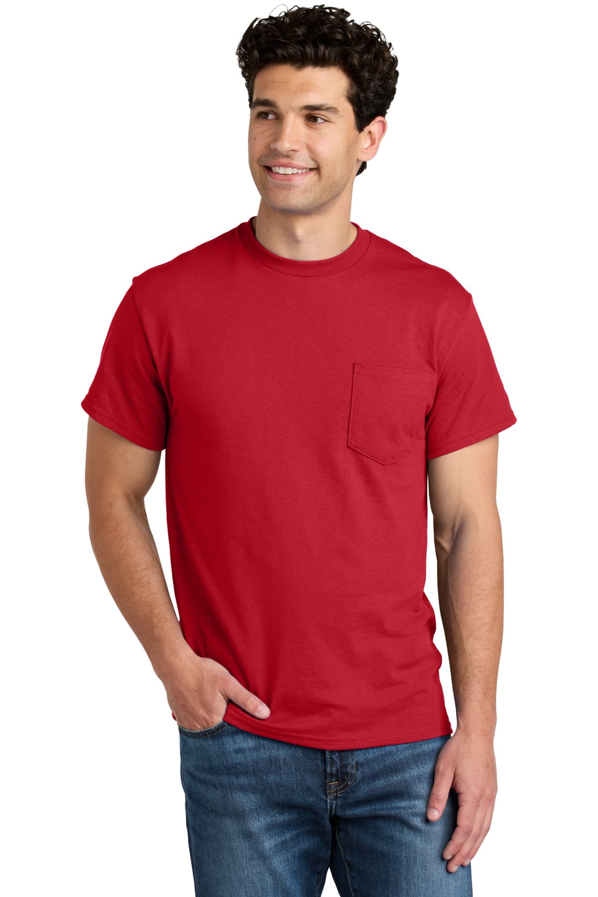 Gildan ® - DryBlend ® 50 Cotton/50 Poly Pocket T-Shirt. 8300 thumbnail 5