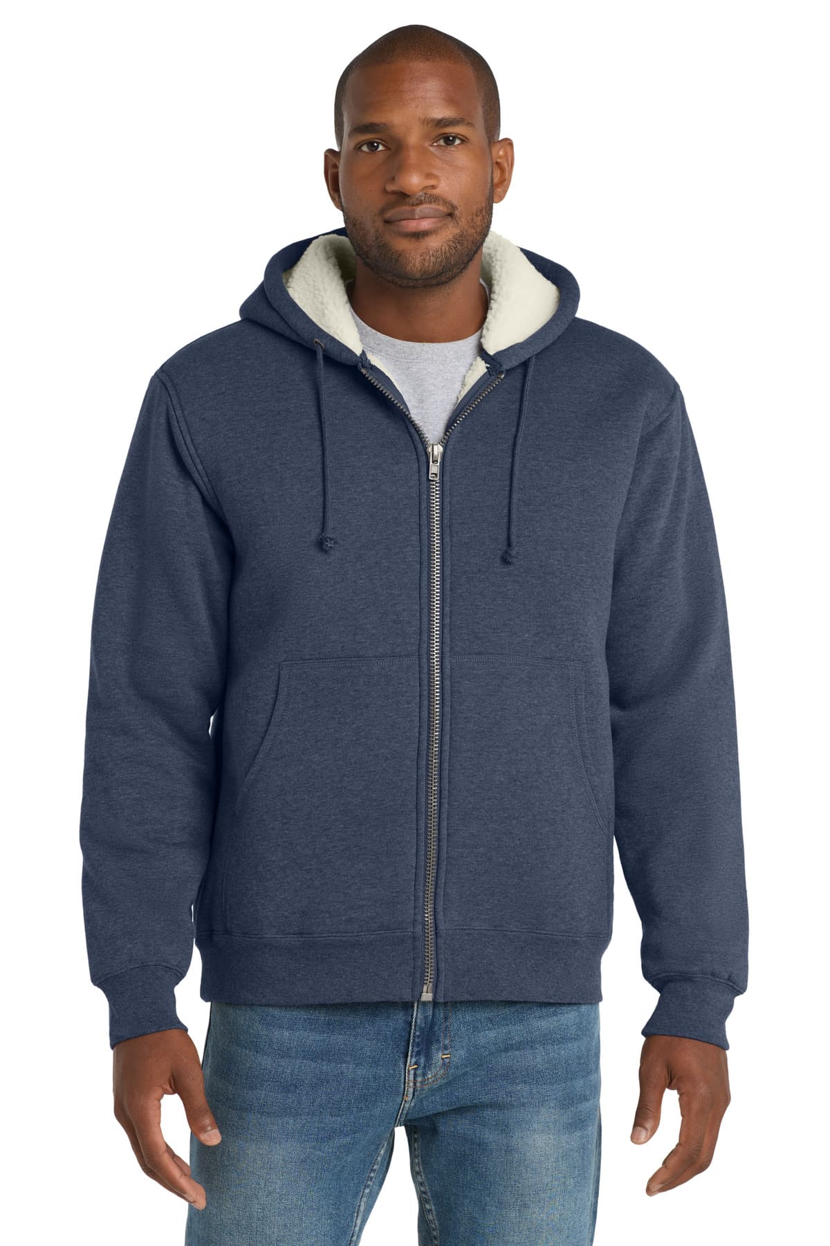 CornerStone ® Heavyweight Sherpa-Lined Hooded Fleece Jacket. CS625 thumbnail 4