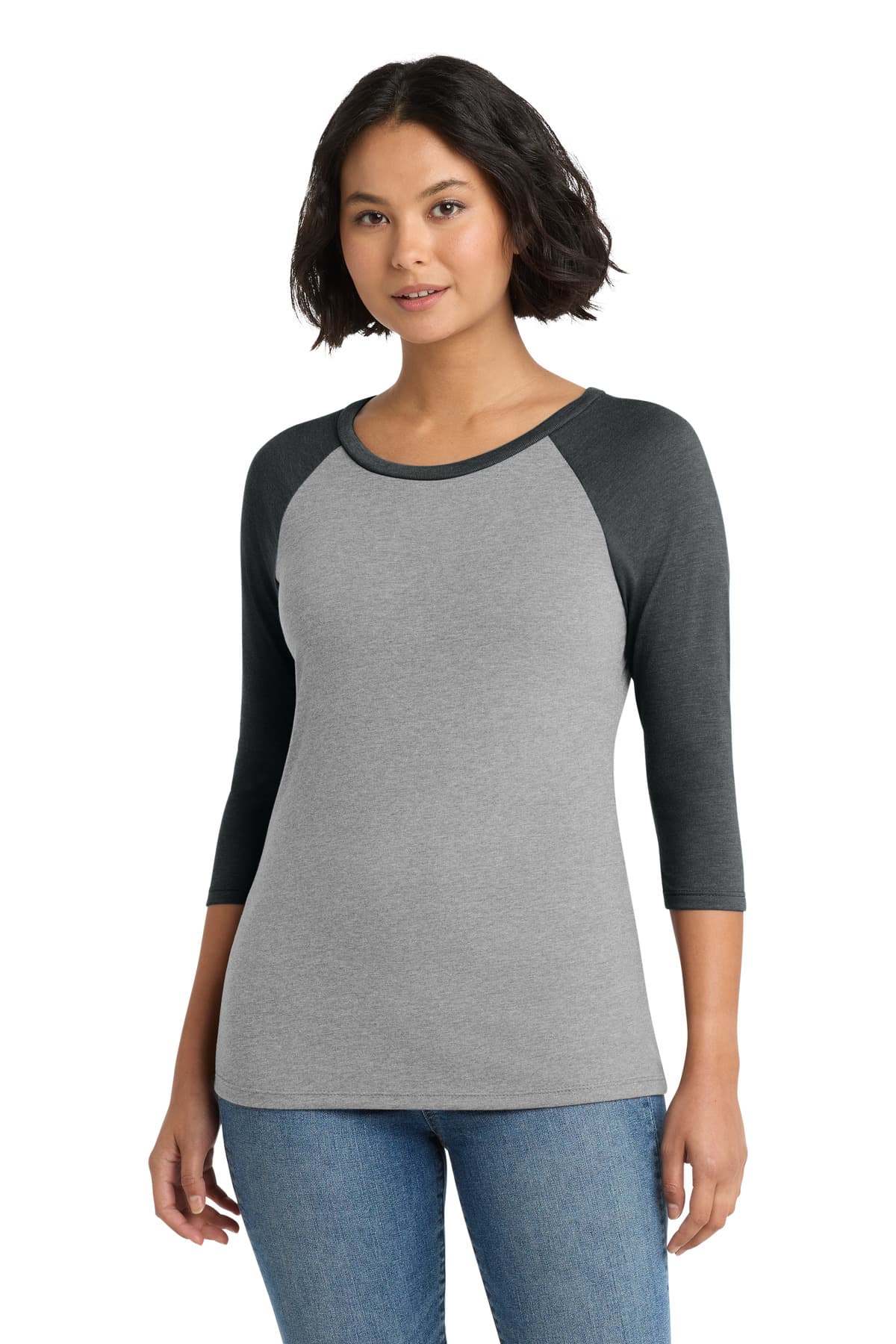 District ® Women's Perfect Tri ® 3/4-Sleeve Raglan. DM136L thumbnail 3