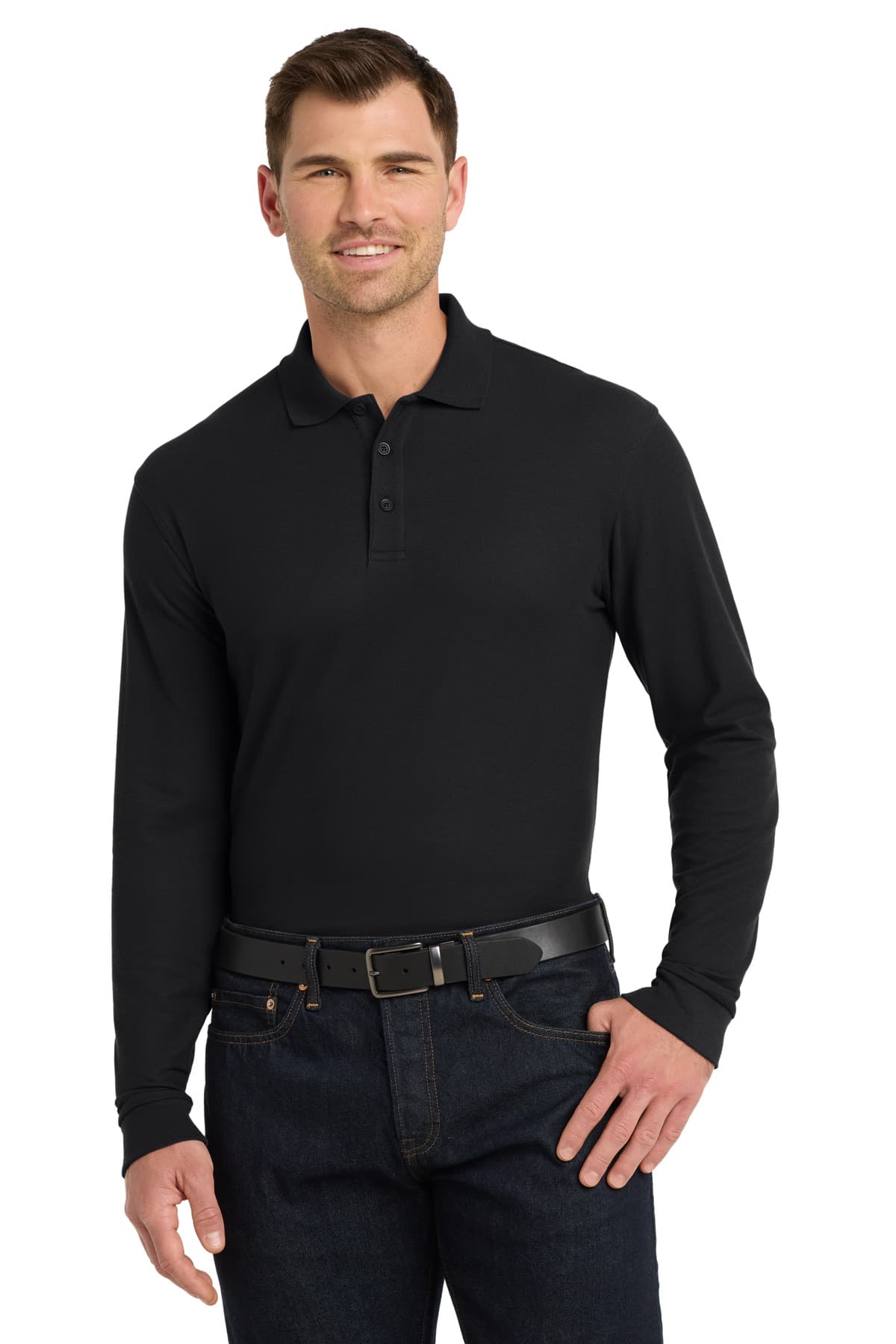 Port Authority ® Long Sleeve Core Classic Pique Polo. K100LS thumbnail 2