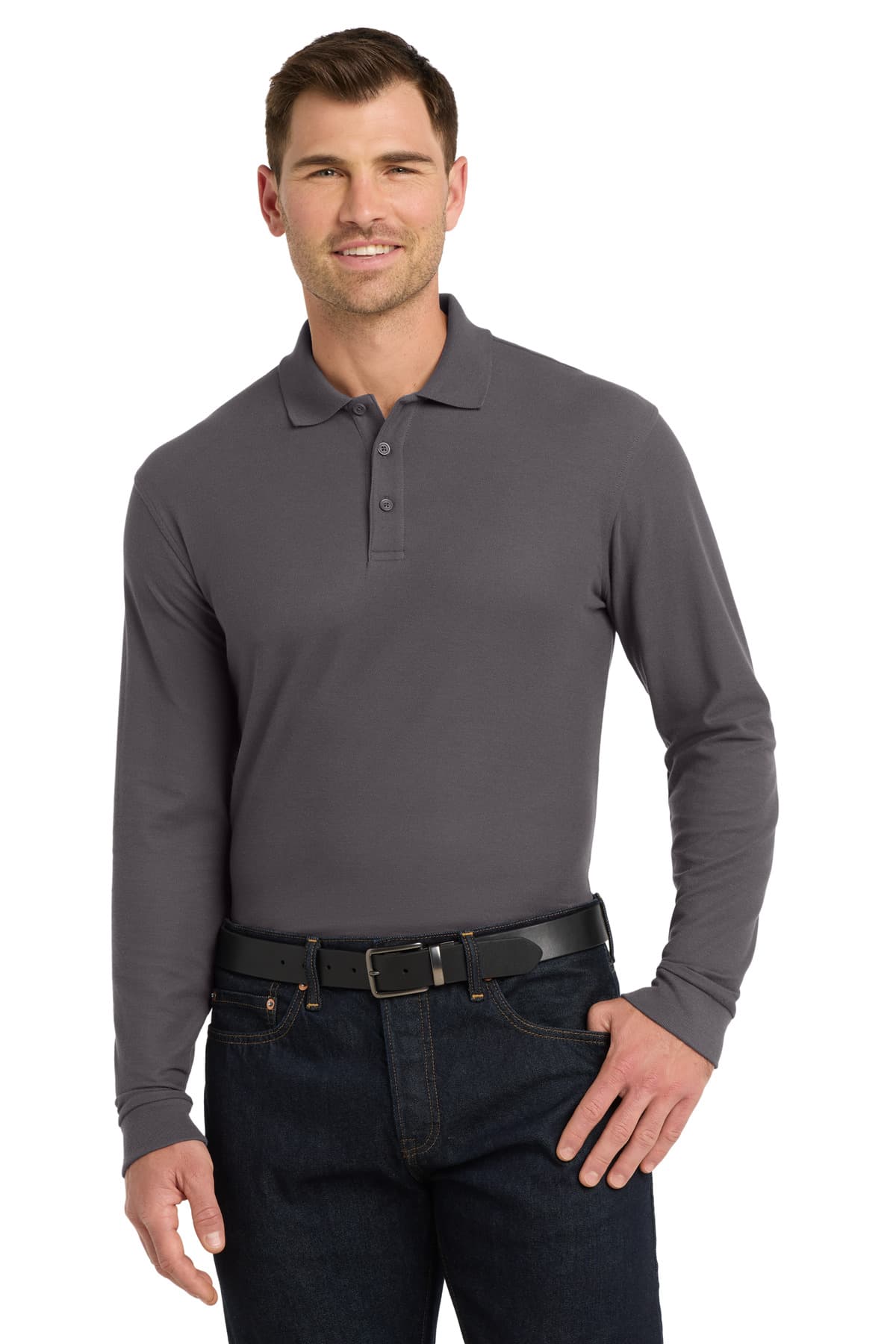 Port Authority ® Long Sleeve Core Classic Pique Polo. K100LS thumbnail 3