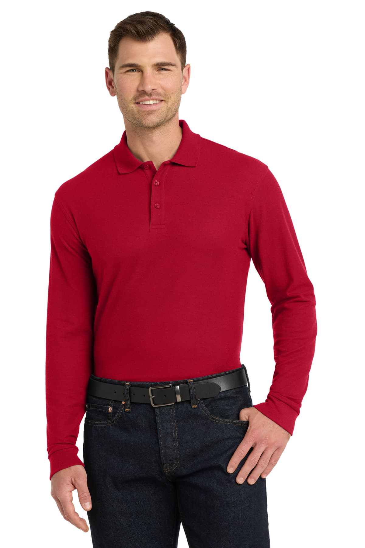 Port Authority ® Long Sleeve Core Classic Pique Polo. K100LS thumbnail 4