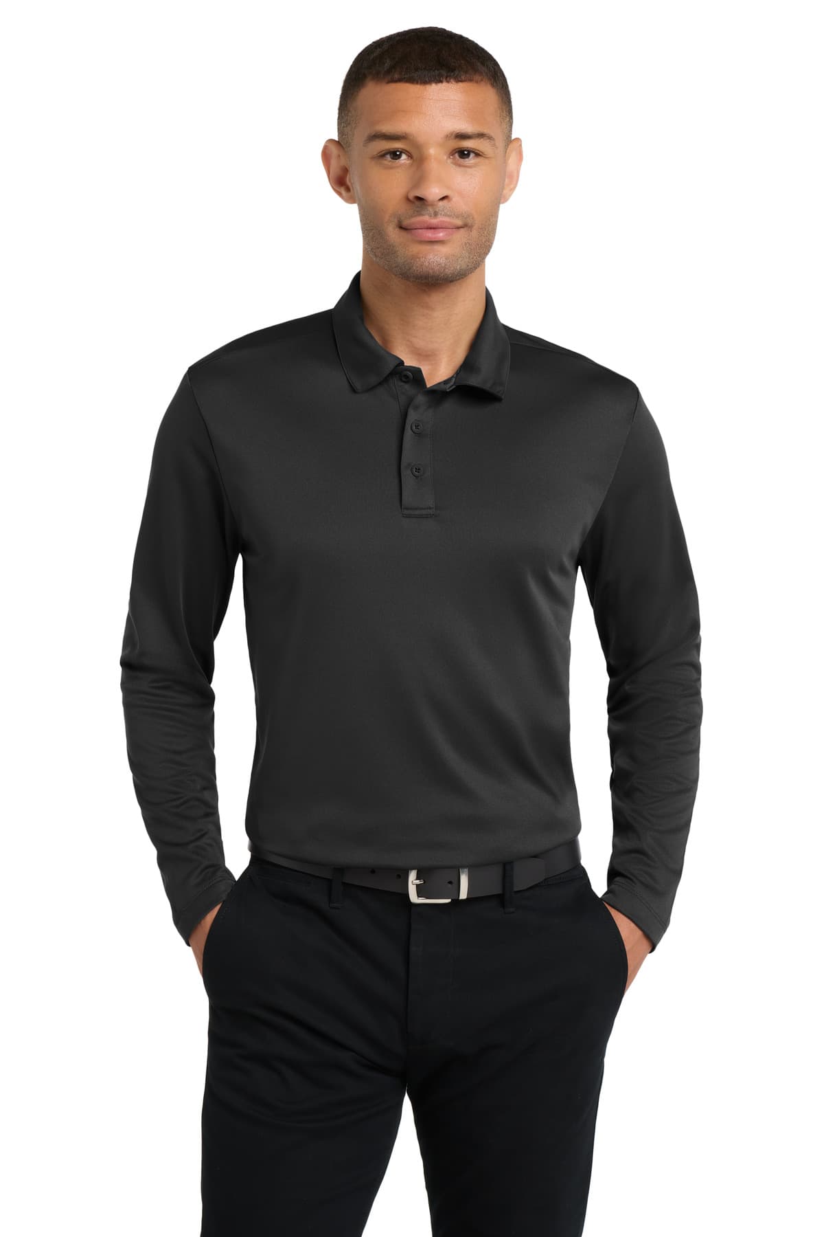 Port Authority ® Silk Touch Performance Long Sleeve Polo. K540LS thumbnail 2