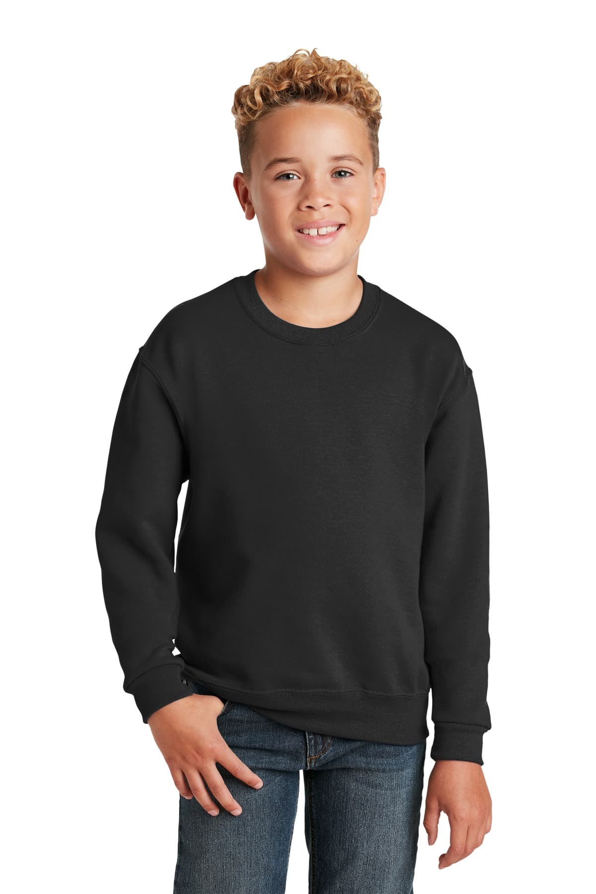 Jerzees ® - Youth NuBlend ® Crewneck Sweatshirt. 562B thumbnail 3