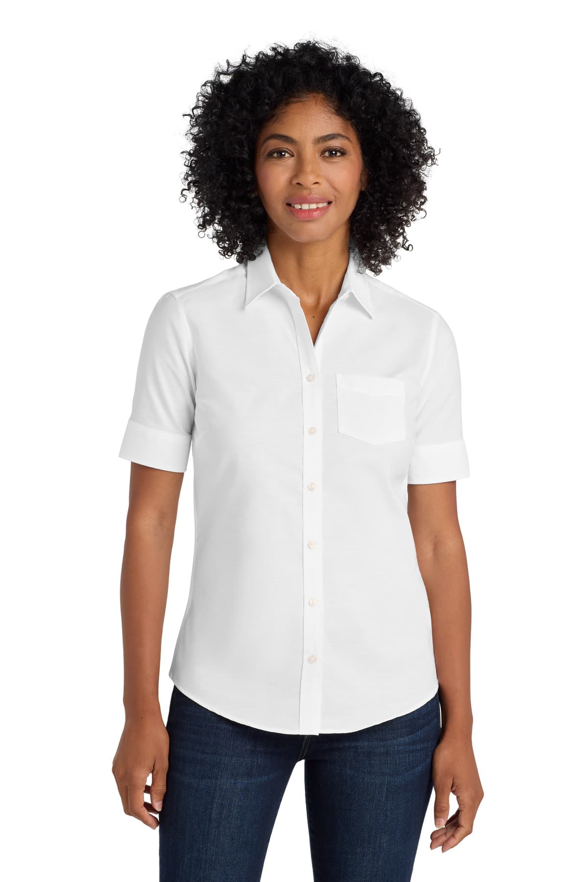 Port Authority ® Women's Short Sleeve SuperPro  Oxford Shirt. L659 thumbnail 5