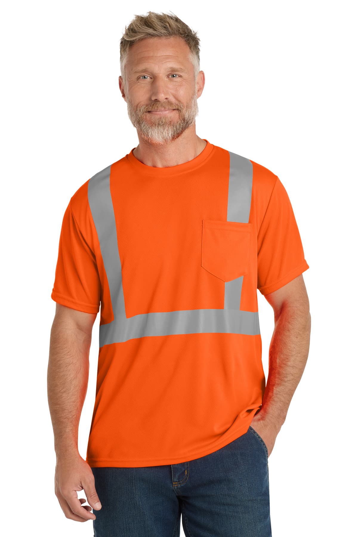 CornerStone ® ANSI 107 Class 2 Mesh Tee. CS200 thumbnail 2