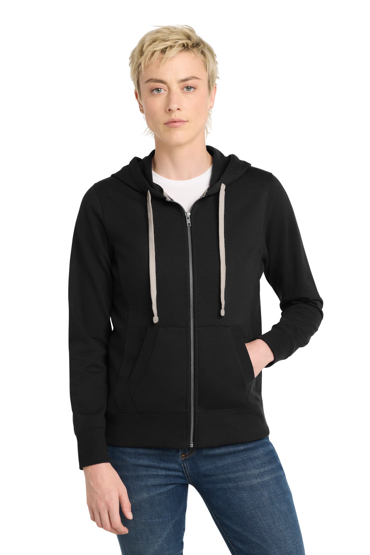 District ® Women's Re-Fleece  Full-Zip Hoodie DT8103 thumbnail 2