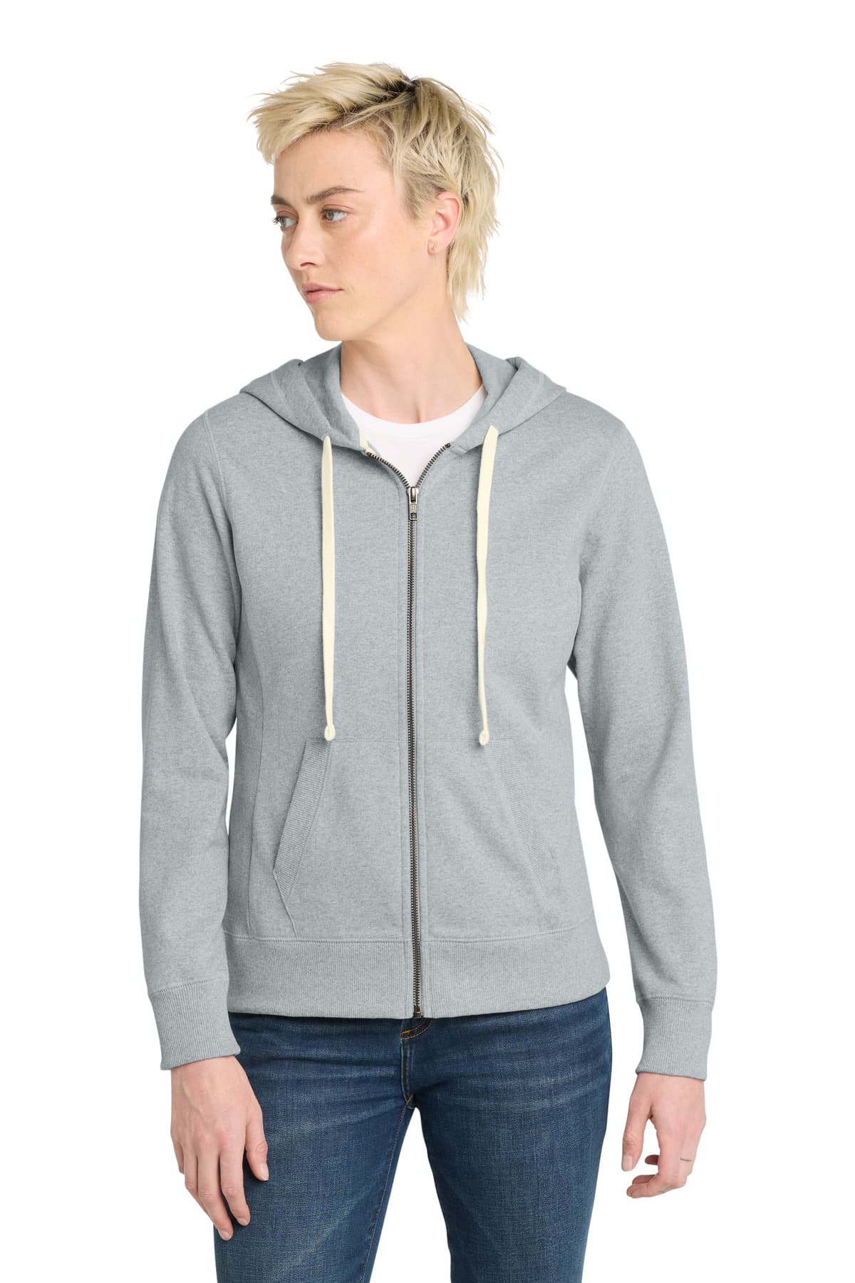District ® Women's Re-Fleece  Full-Zip Hoodie DT8103 thumbnail 4