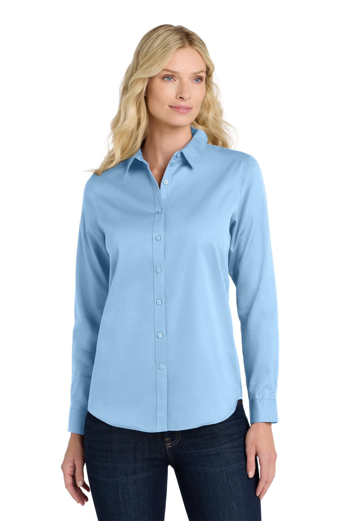 Port Authority ® Women's Long Sleeve SuperPro React  Twill Shirt. LW808 thumbnail 3