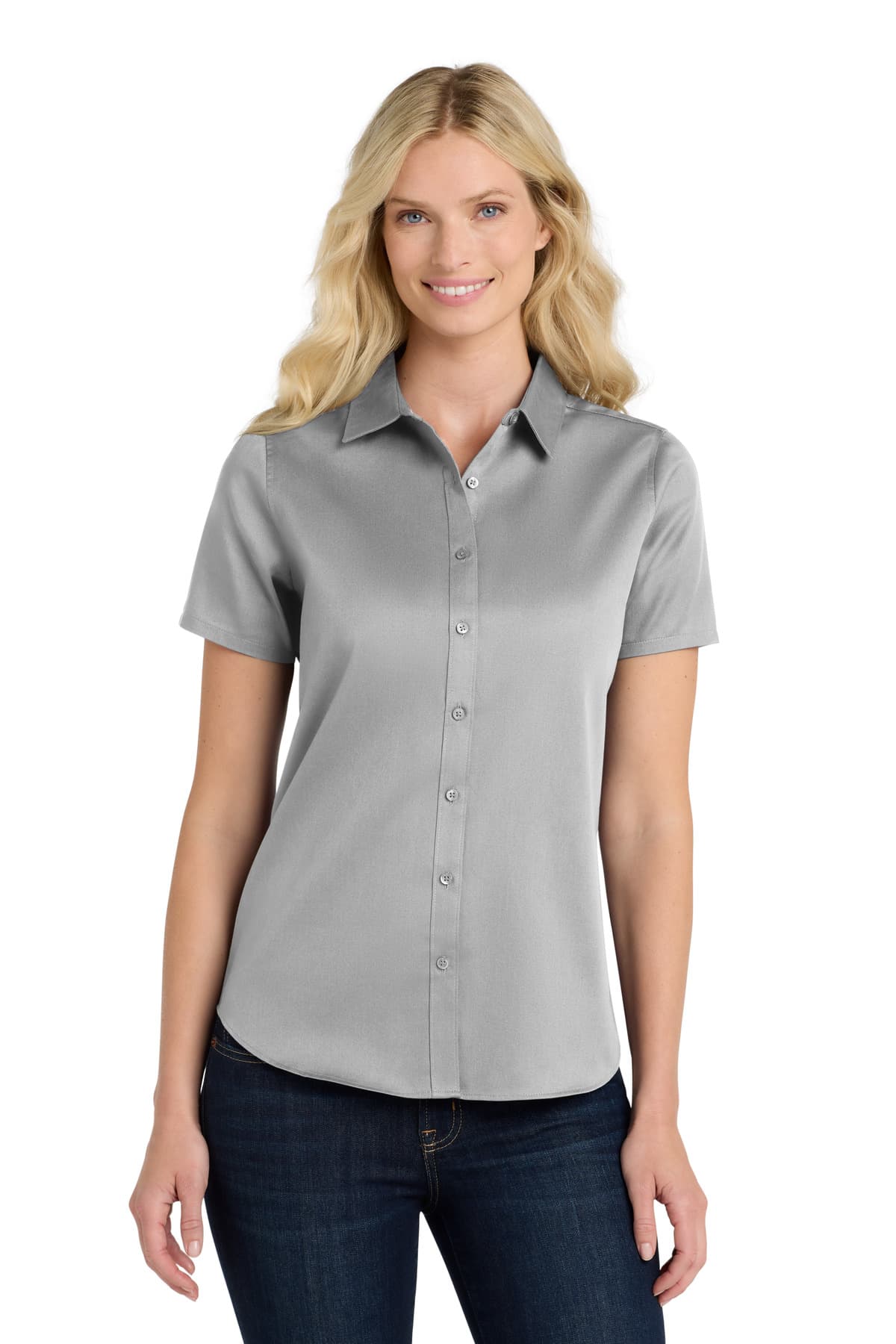 Port Authority ® Women's Short Sleeve SuperPro React ™ Twill Shirt. LW809 thumbnail 4