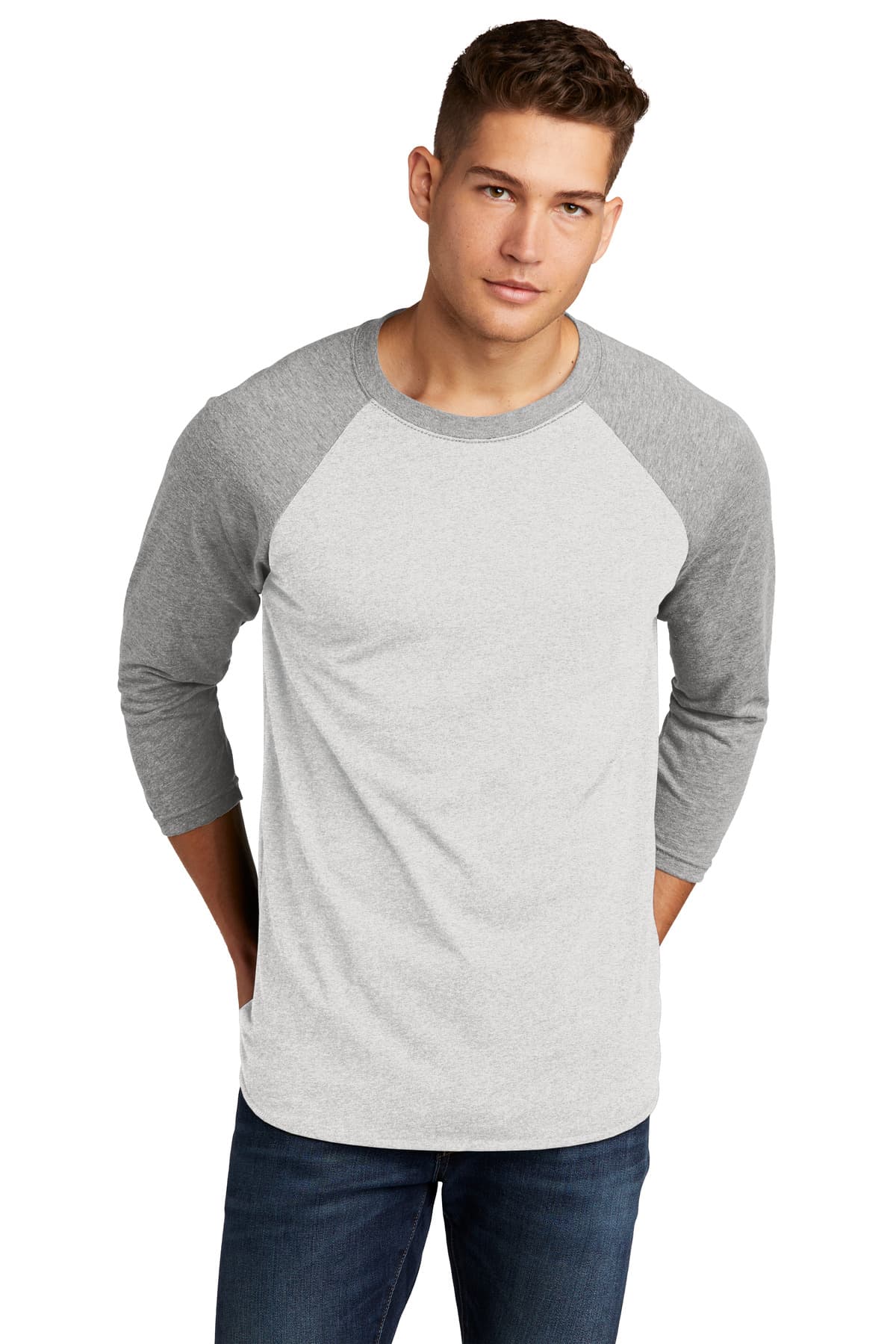 Next Level Apparel ® Adult Tri-Blend 3/4-Sleeve Raglan Tee. NL6051 thumbnail 3