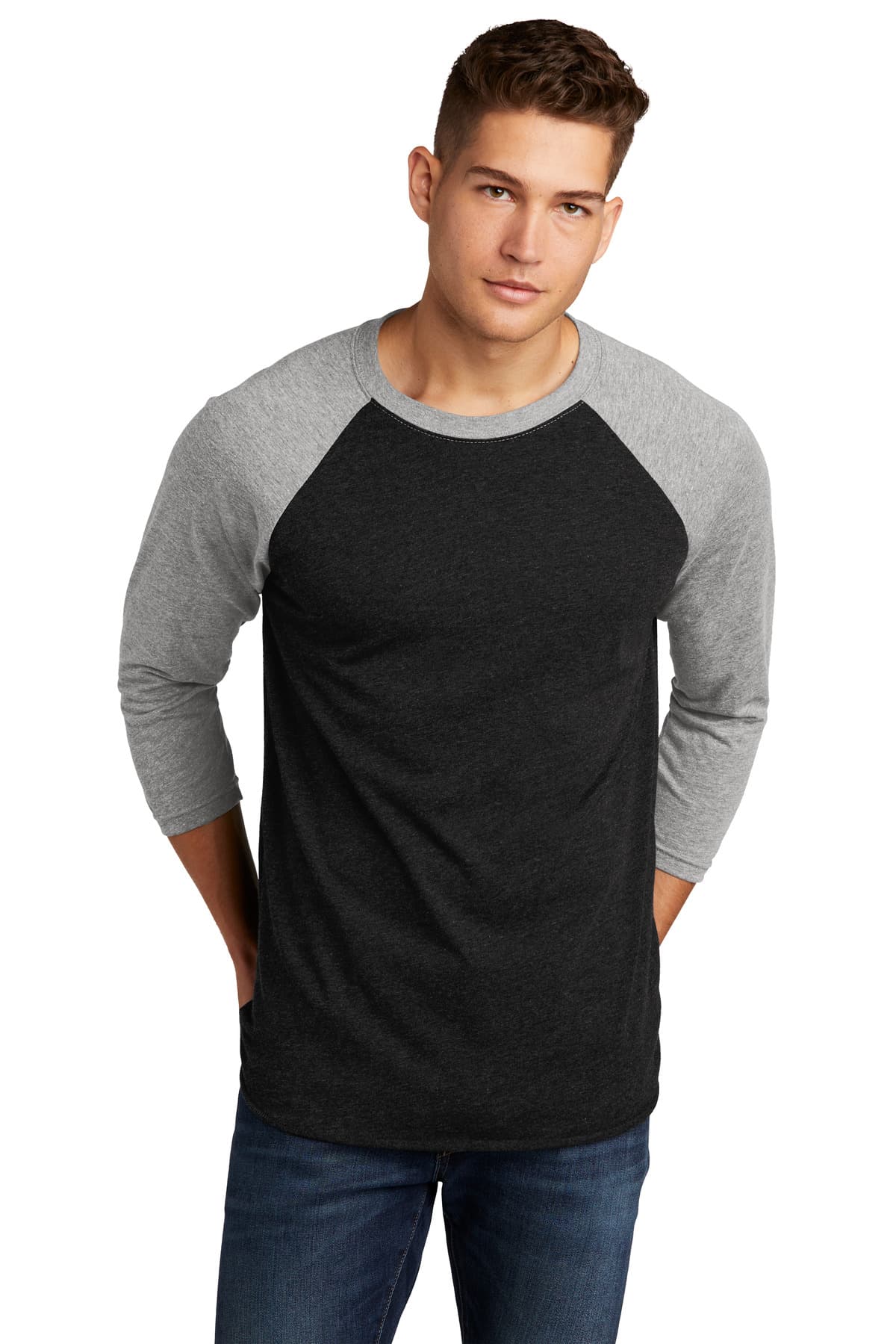 Next Level Apparel ® Adult Tri-Blend 3/4-Sleeve Raglan Tee. NL6051 thumbnail 4