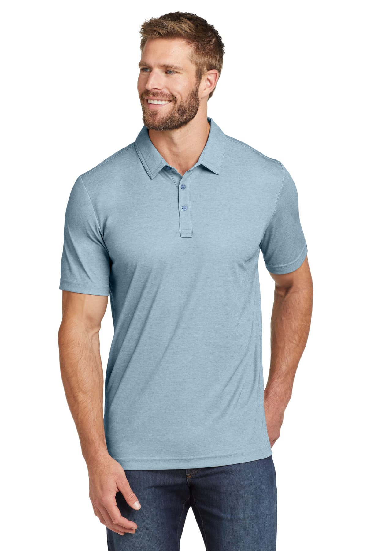 TravisMathew Oceanside Heather Polo. TM1MU412 thumbnail 2