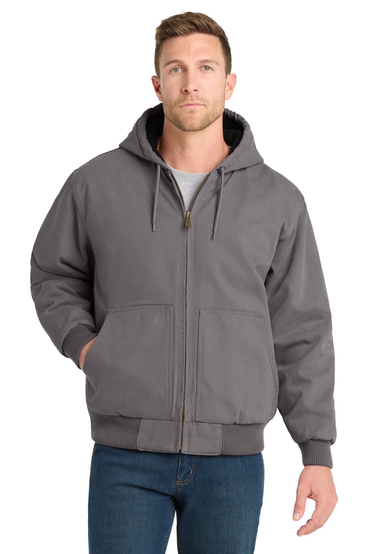 CornerStone ® Washed Duck Cloth Insulated Hooded Work Jacket. CSJ41 thumbnail 5