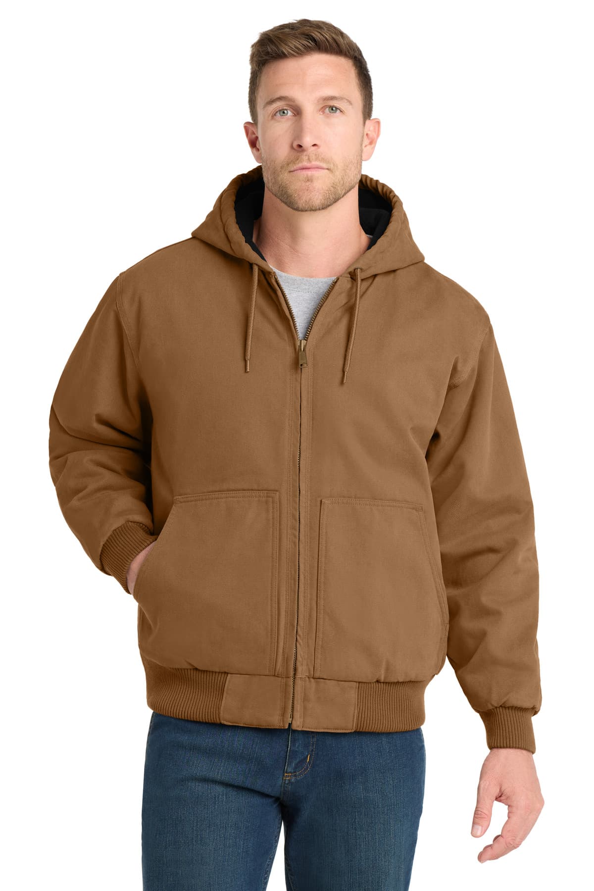 CornerStone ® Washed Duck Cloth Insulated Hooded Work Jacket. CSJ41 thumbnail 3