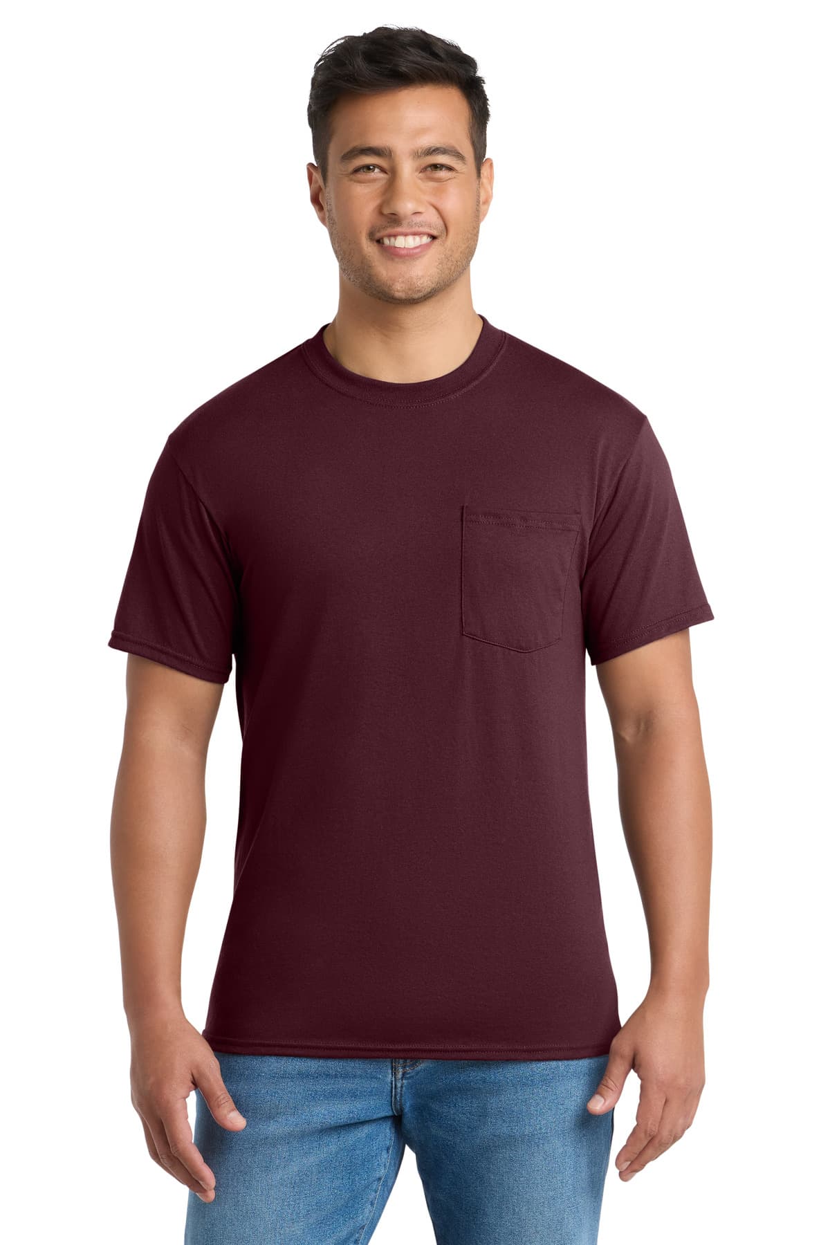 Port & Co  Tall Core Blend Pocket Tee. PC55PT thumbnail 4