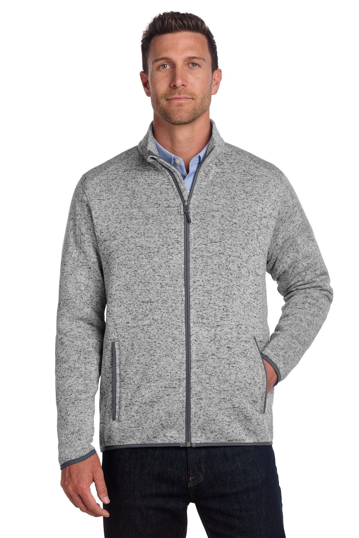 Port Authority ® Sweater Fleece Jacket. F232 thumbnail 3