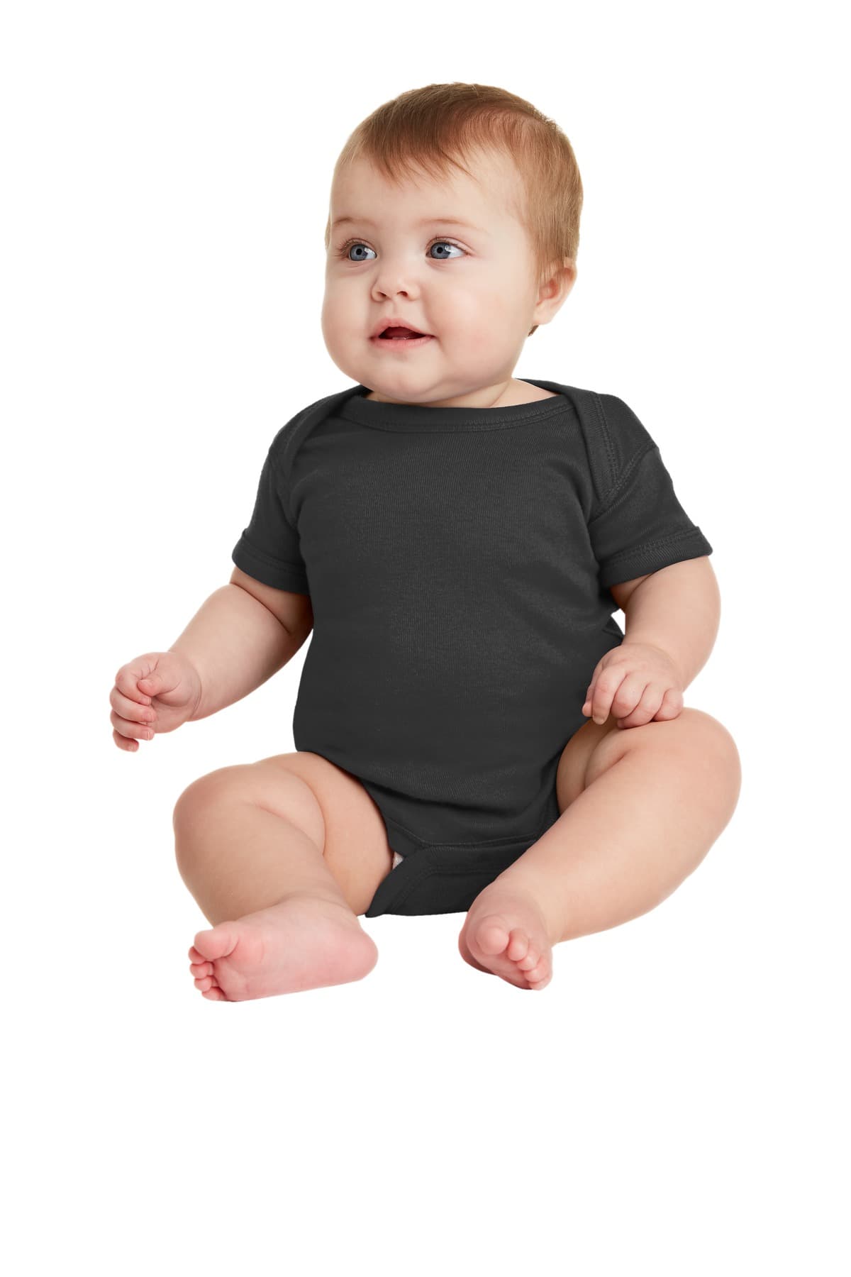 Rabbit Skins  Infant Short Sleeve Baby Rib Bodysuit. RS4400 thumbnail 3