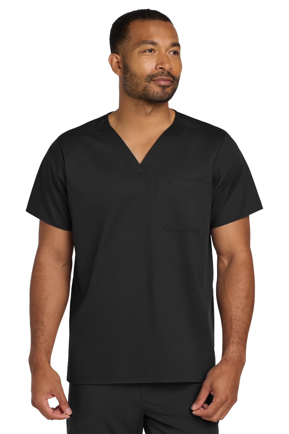 Wink ® Unisex WorkFlex Chest Pocket V-Neck Top WW3160 thumbnail 2