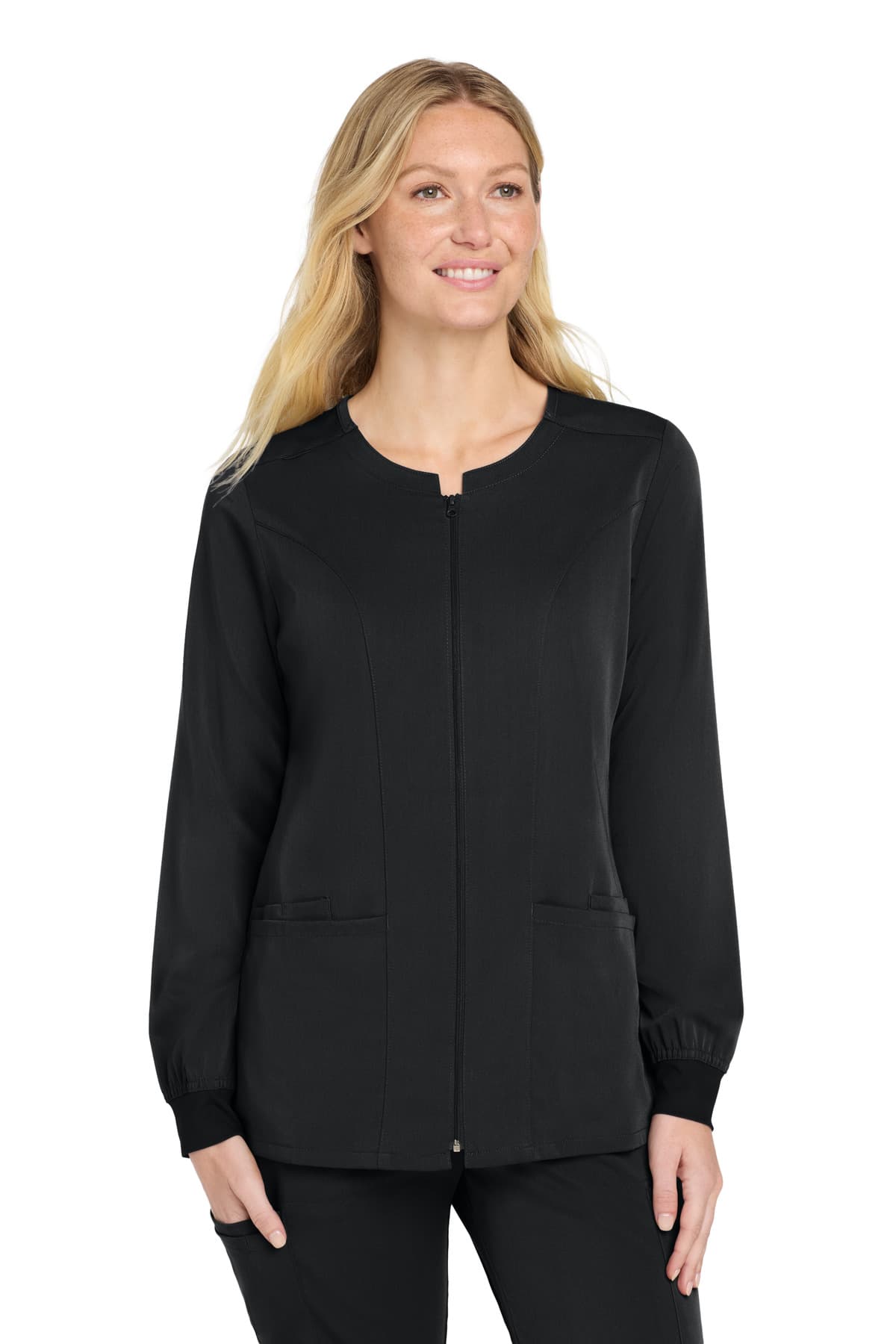 Wink ® Women's Premiere Flex  Full-Zip Scrub Jacket WW4088 thumbnail 2