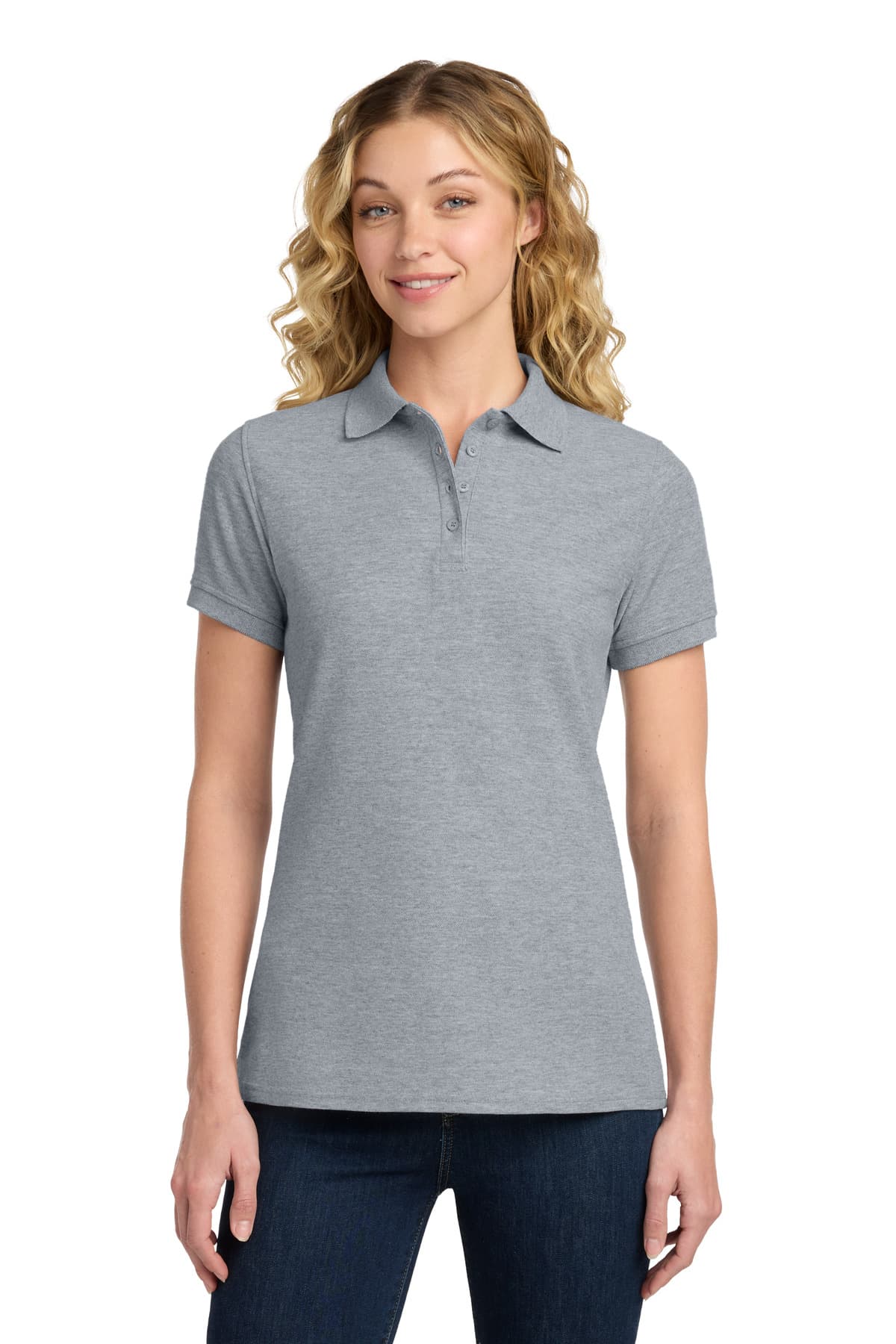 Port & Co  Women's Core Blend Pique Polo. LKP155 thumbnail 2