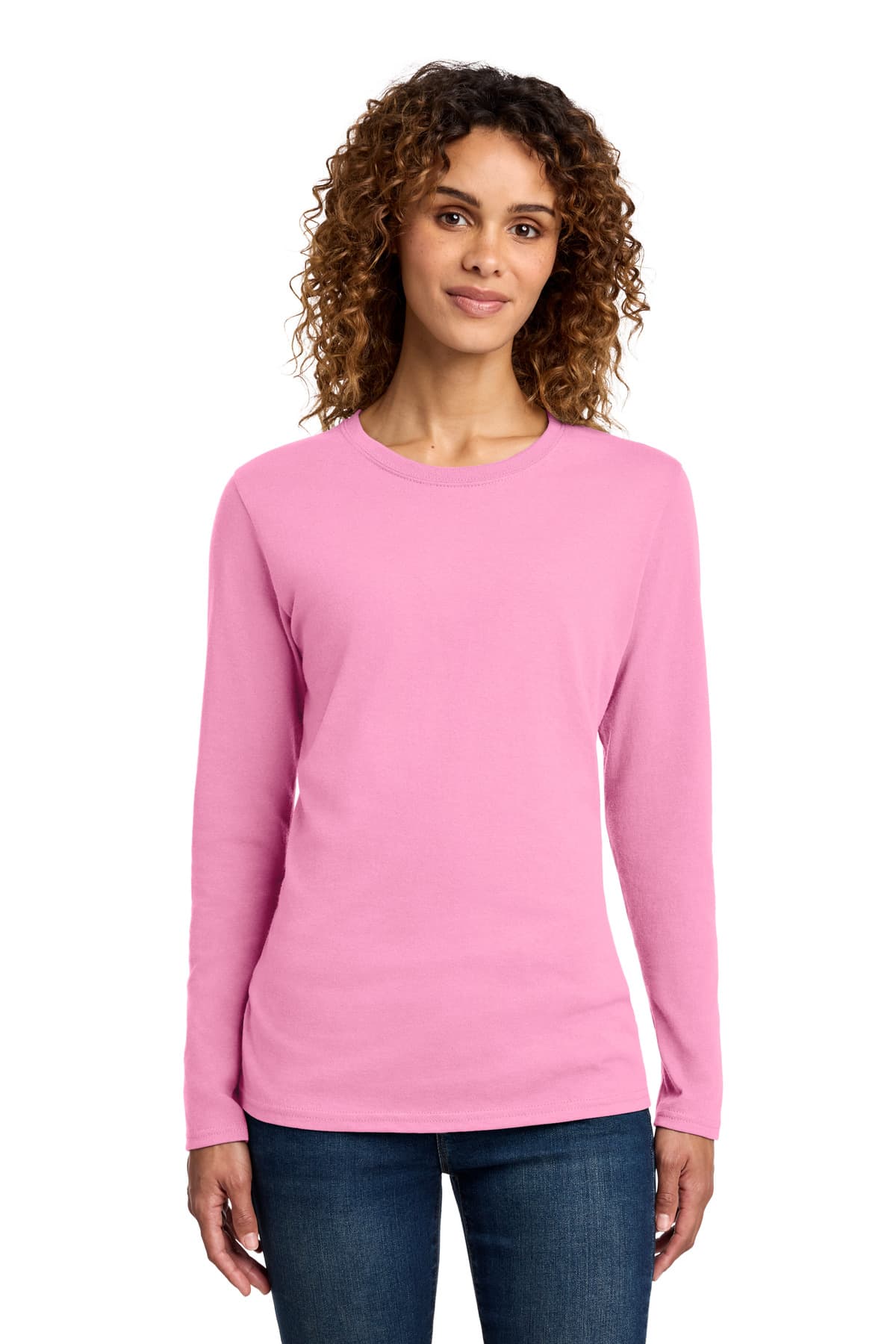 Port & Co  Women's Long Sleeve Core Cotton Tee. LPC54LS thumbnail 5