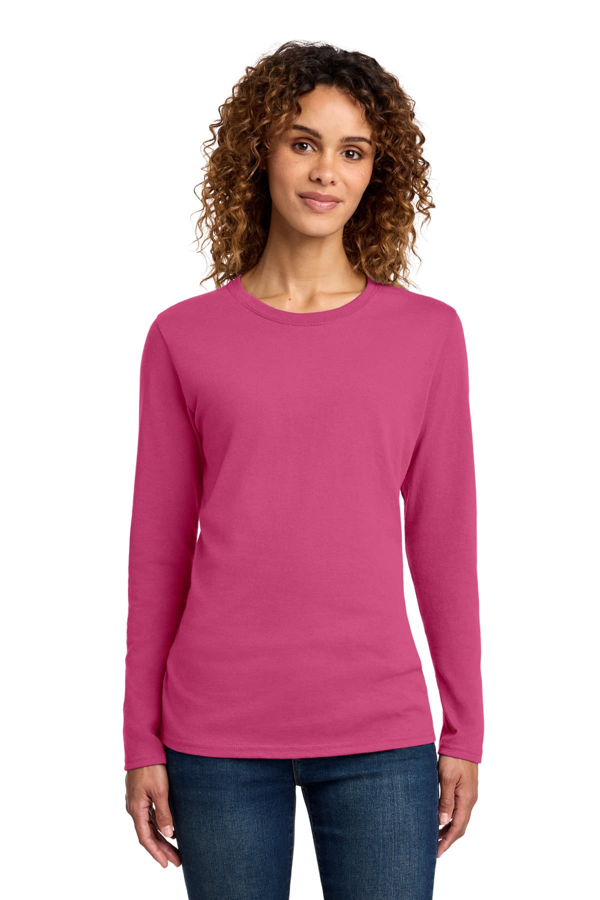 Port & Co ™ Women's Long Sleeve Core Cotton Tee. LPC54LS thumbnail 4