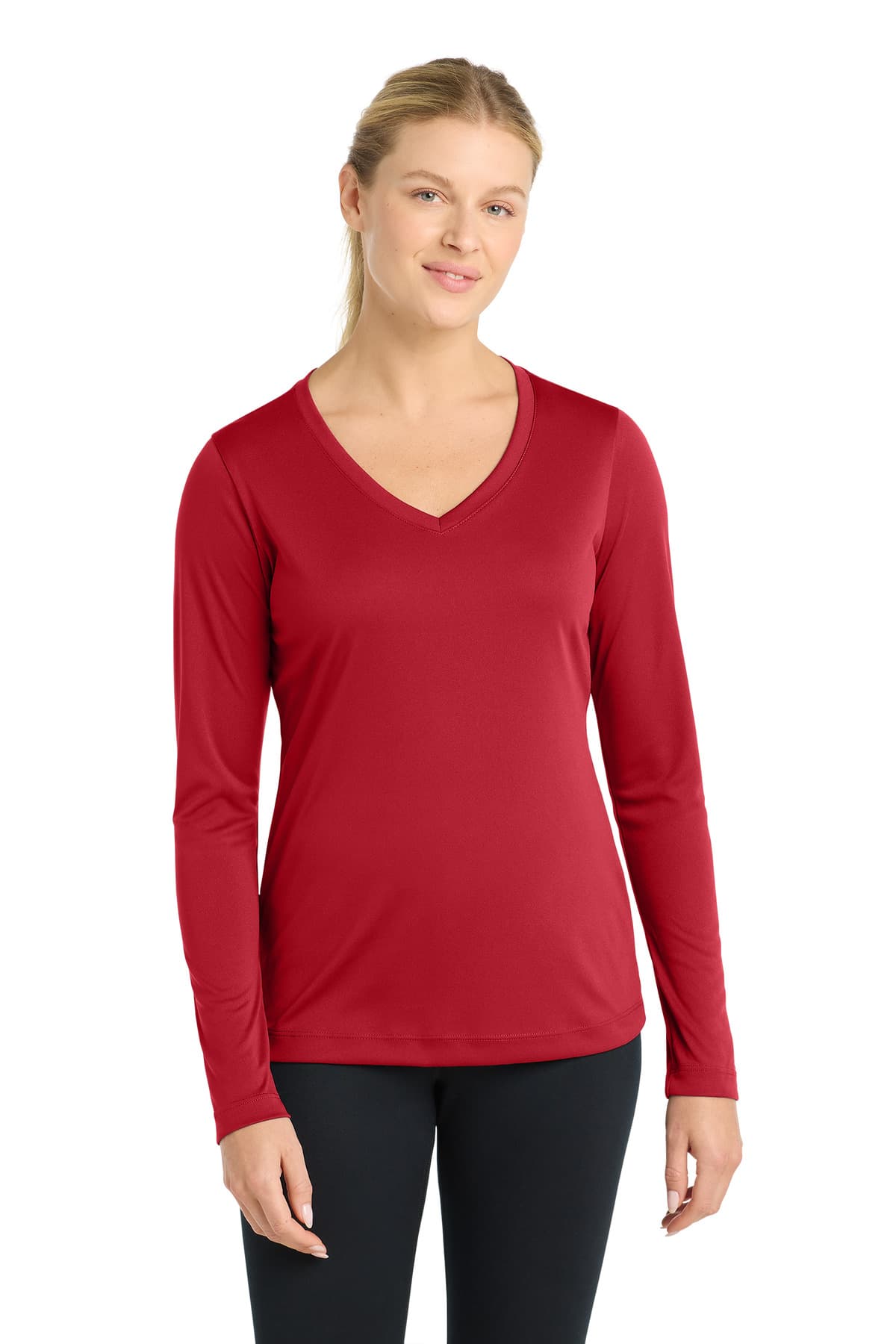 Sport-Tek ® Women's Long Sleeve PosiCharge ® Competitor V-Neck Tee. LST353LS thumbnail 5