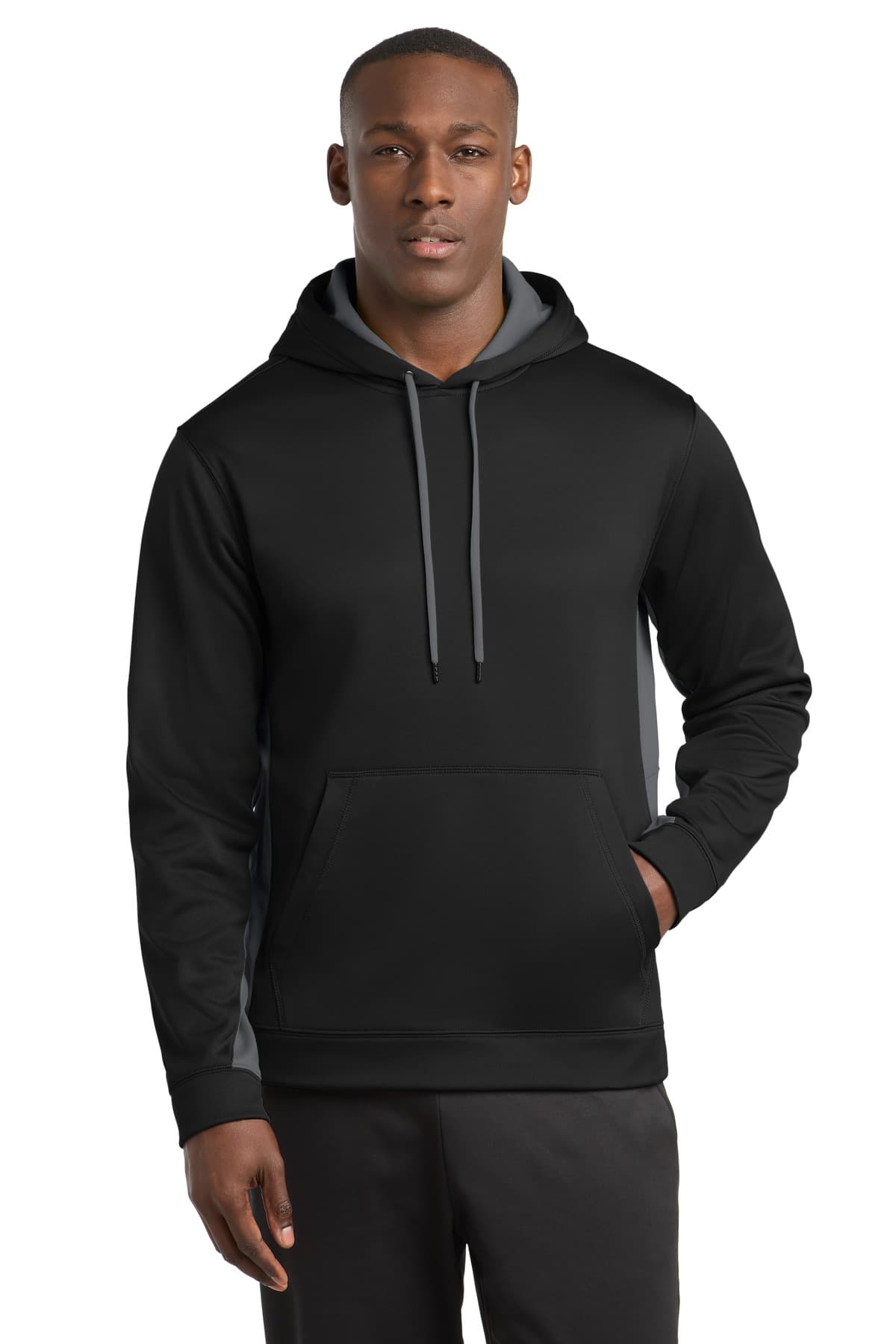 Sport-Tek ® Sport-Wick ® Fleece Colorblock Hooded Pullover. ST235 thumbnail 2