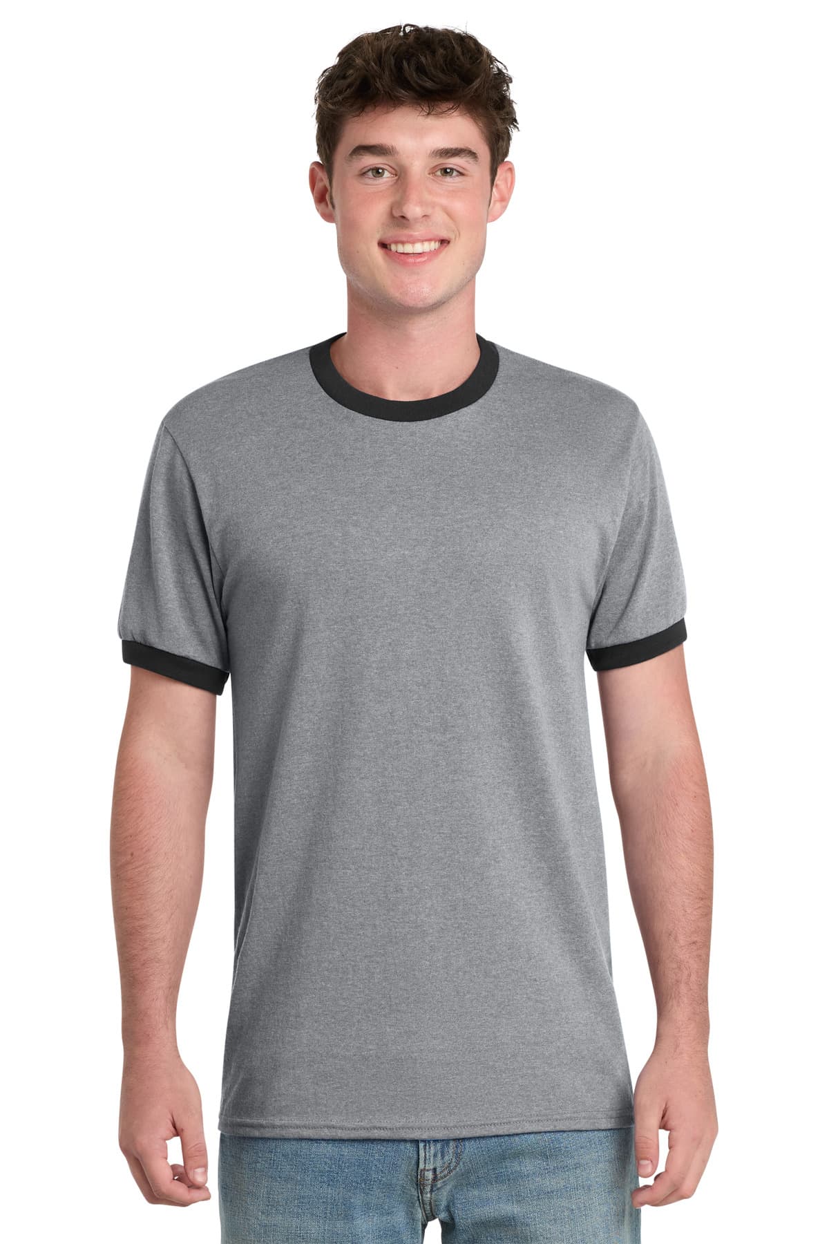 Port & Co  Core Cotton Ringer Tee. PC54R thumbnail 2