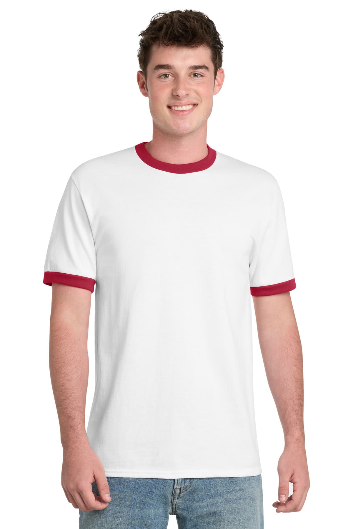 Port & Co ™ Core Cotton Ringer Tee. PC54R thumbnail 4