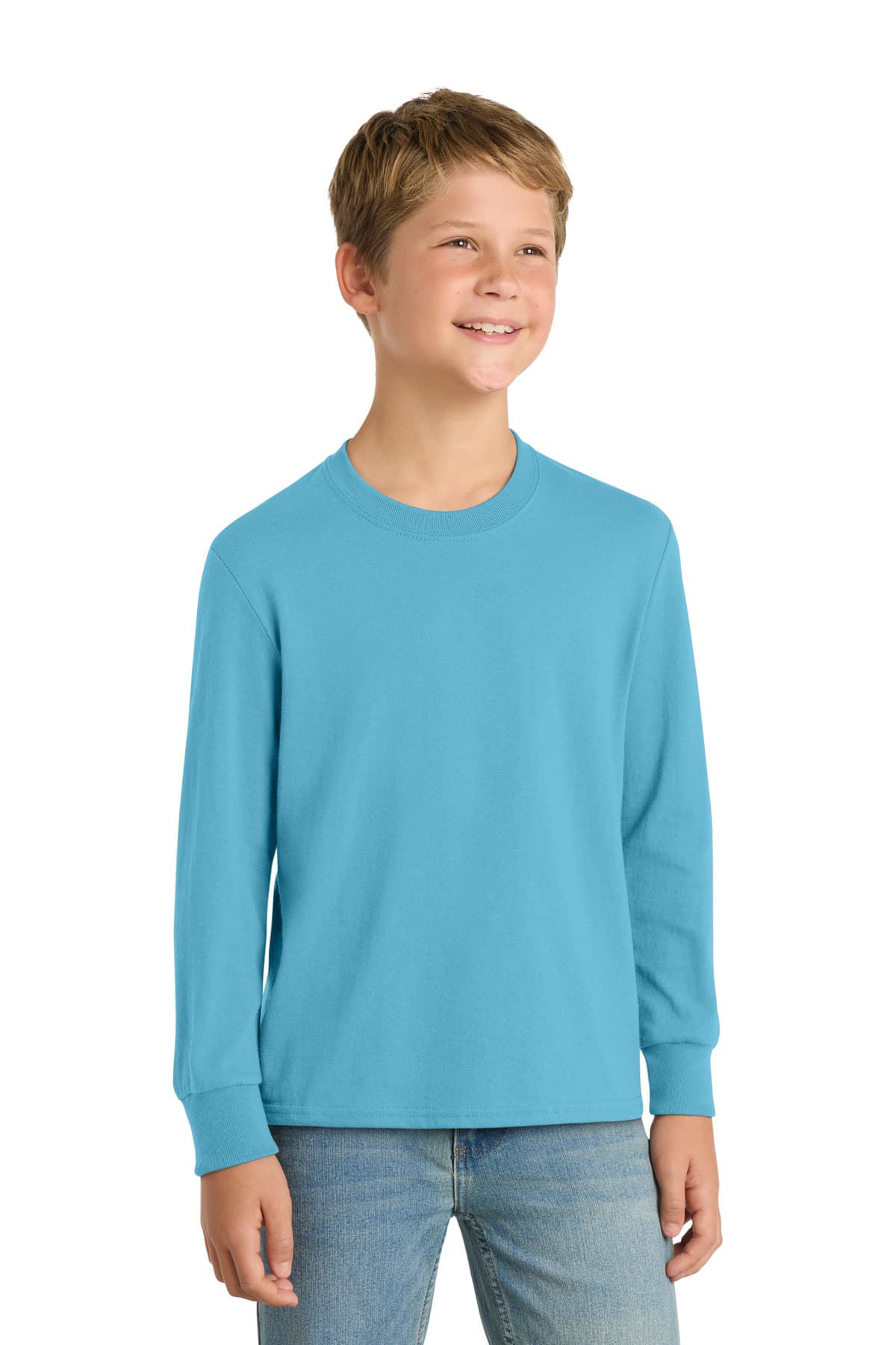 Port & Co  Youth Long Sleeve Core Cotton Tee. PC54YLS thumbnail 2