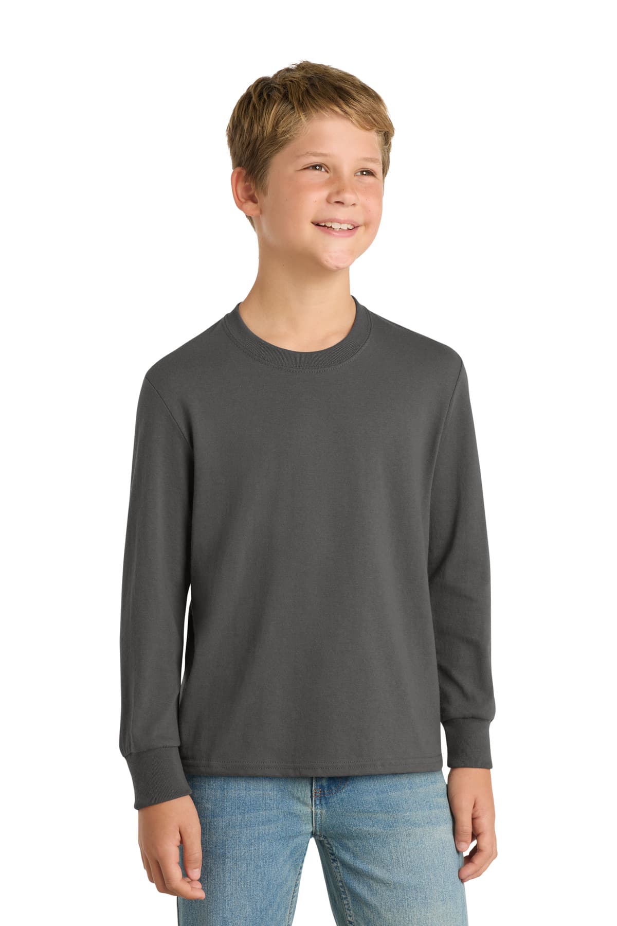 Port & Co  Youth Long Sleeve Core Cotton Tee. PC54YLS thumbnail 5