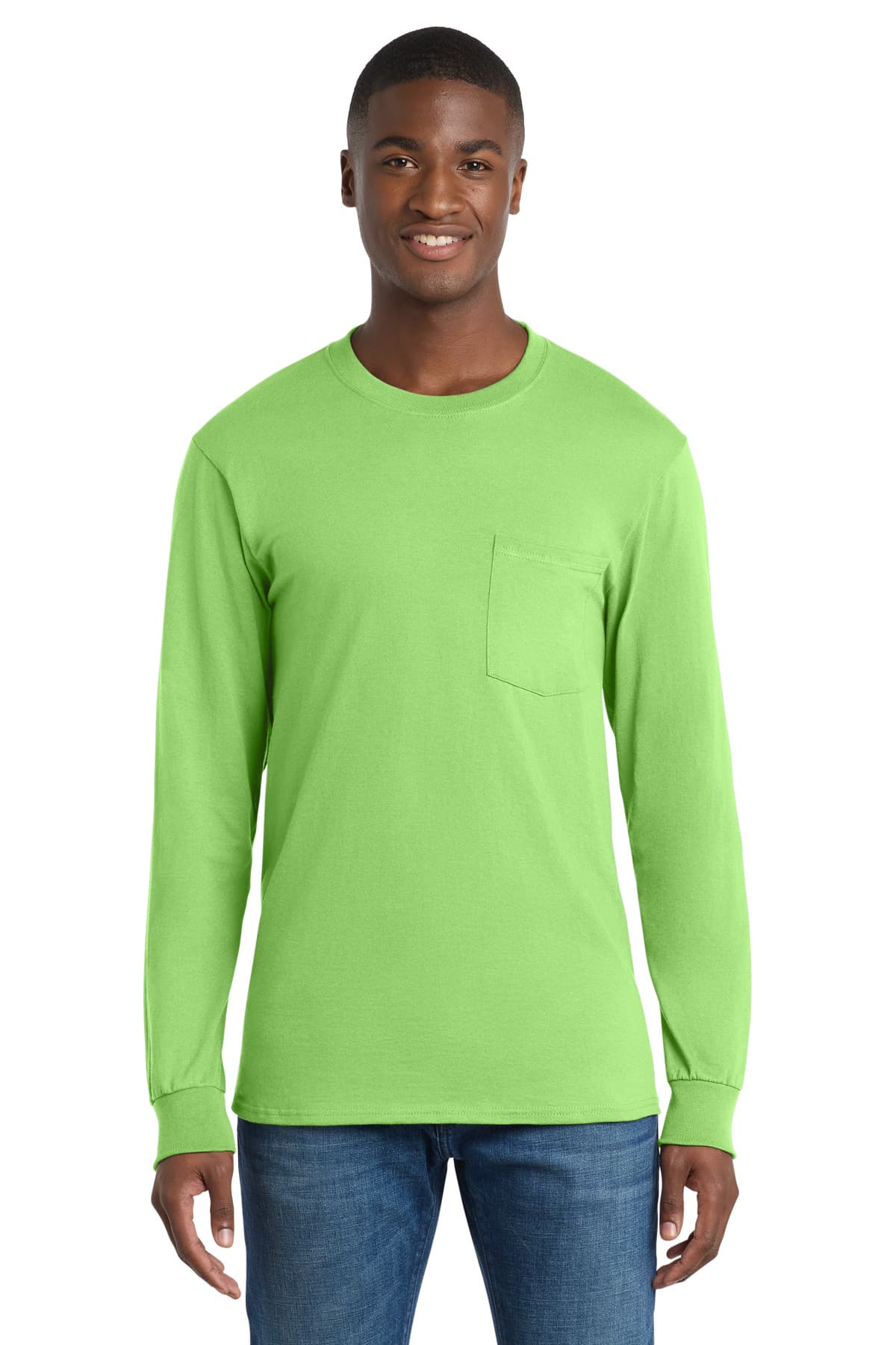 Port & Co  Long Sleeve Essential Pocket Tee. PC61LSP thumbnail 4