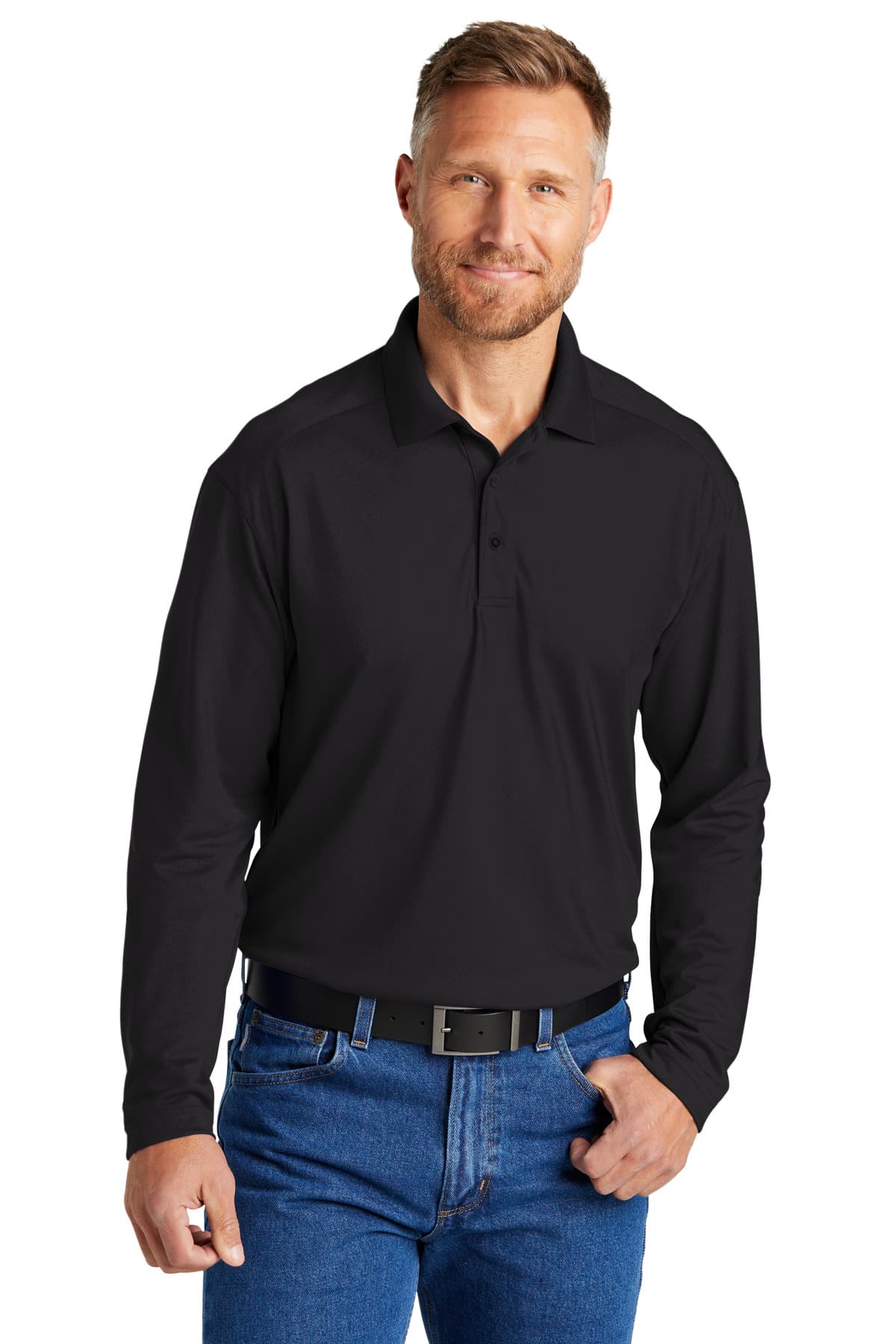 CornerStone ® Select Lightweight Snag-Proof Long Sleeve Polo CS418LS thumbnail 2