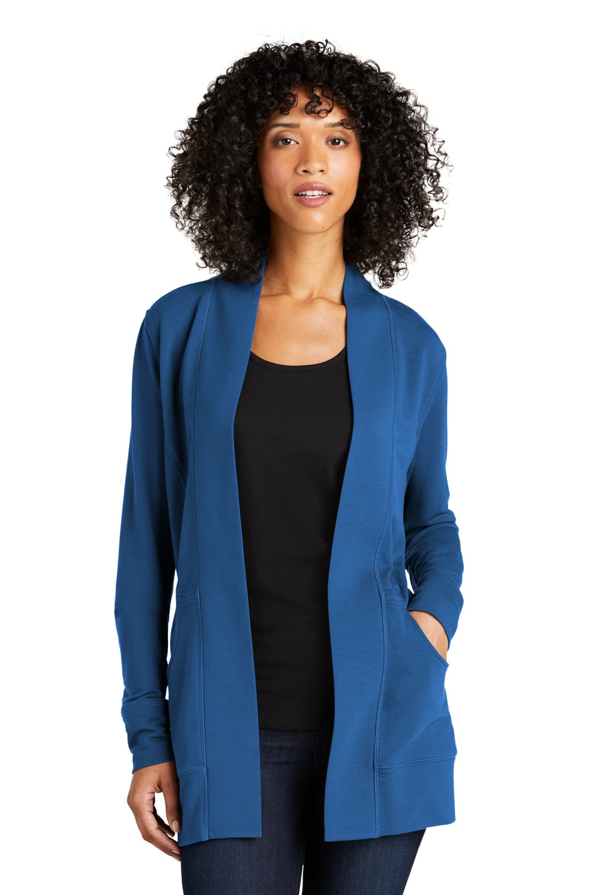 Port Authority ® Women's Microterry Cardigan LK825 thumbnail 2