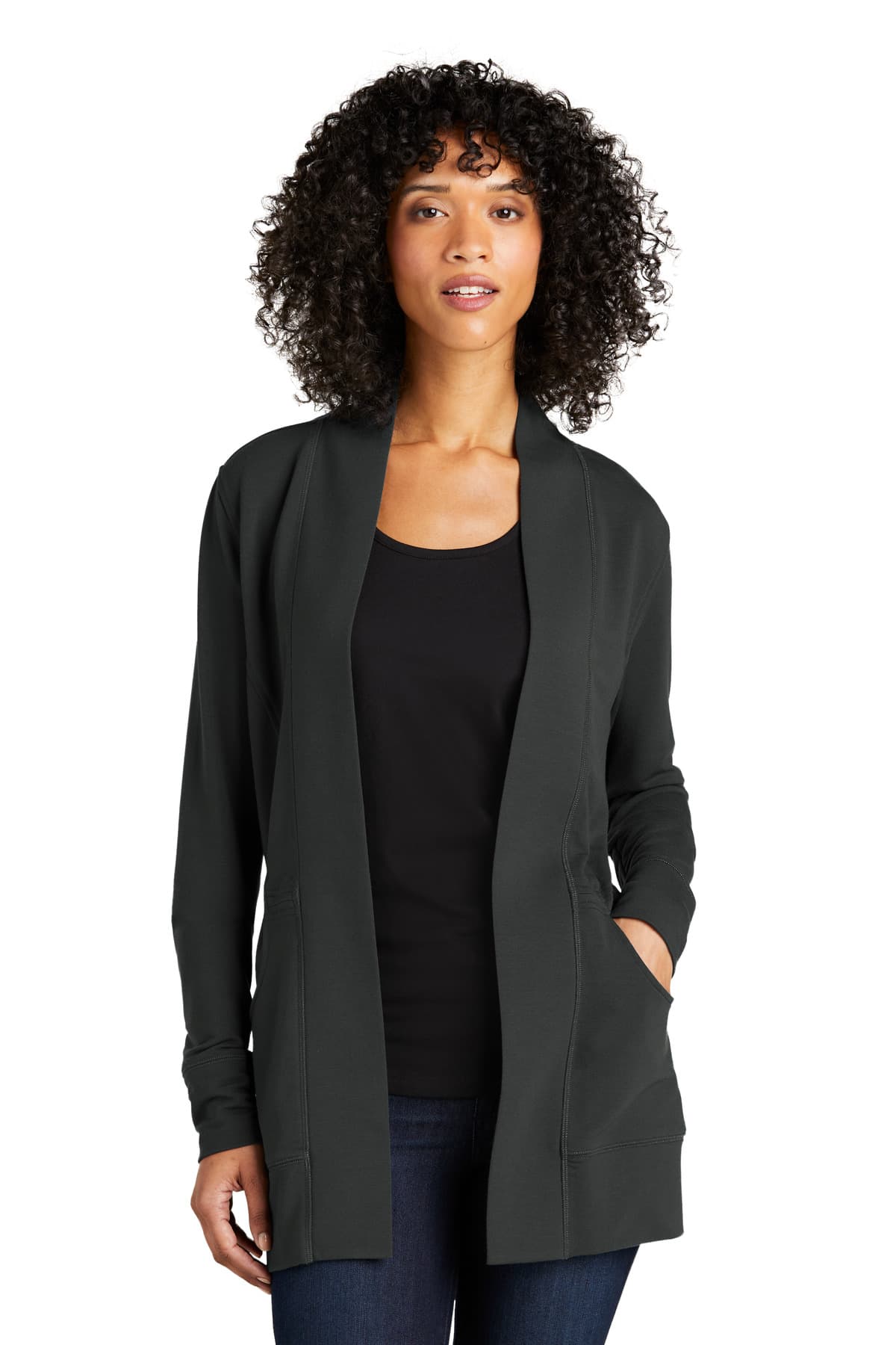 Port Authority ® Women's Microterry Cardigan LK825 thumbnail 3
