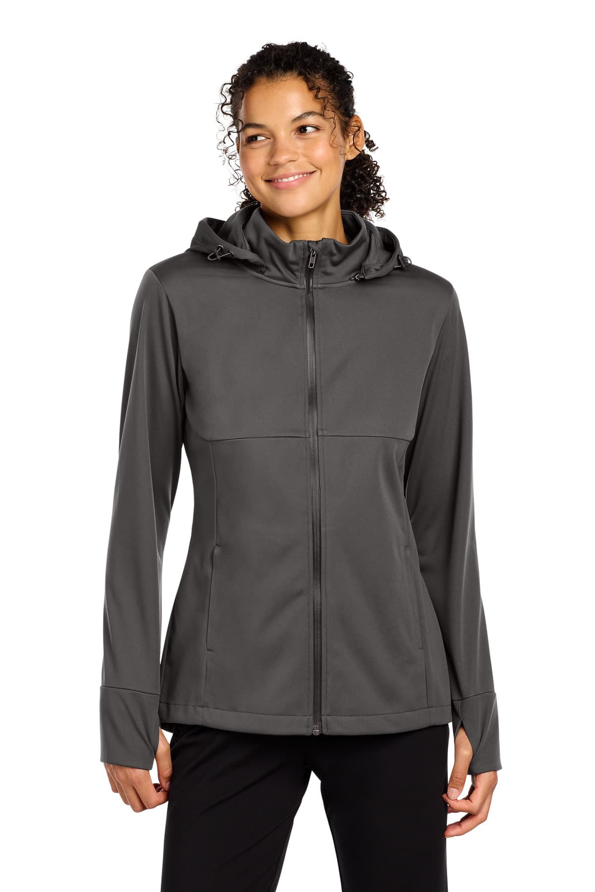 Sport-Tek ® Women's Hooded Soft Shell Jacket LST980 thumbnail 3