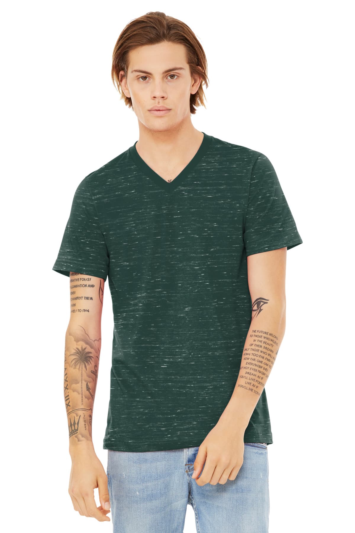 BELLA+CANVAS ® Unisex Textured Jersey V-Neck Tee BC3655 thumbnail 4