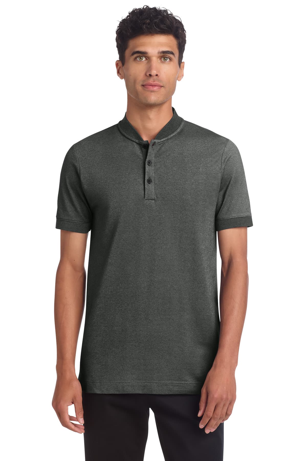 Mercer+Mettle ® Stretch Pique Henley MM1008 thumbnail 3